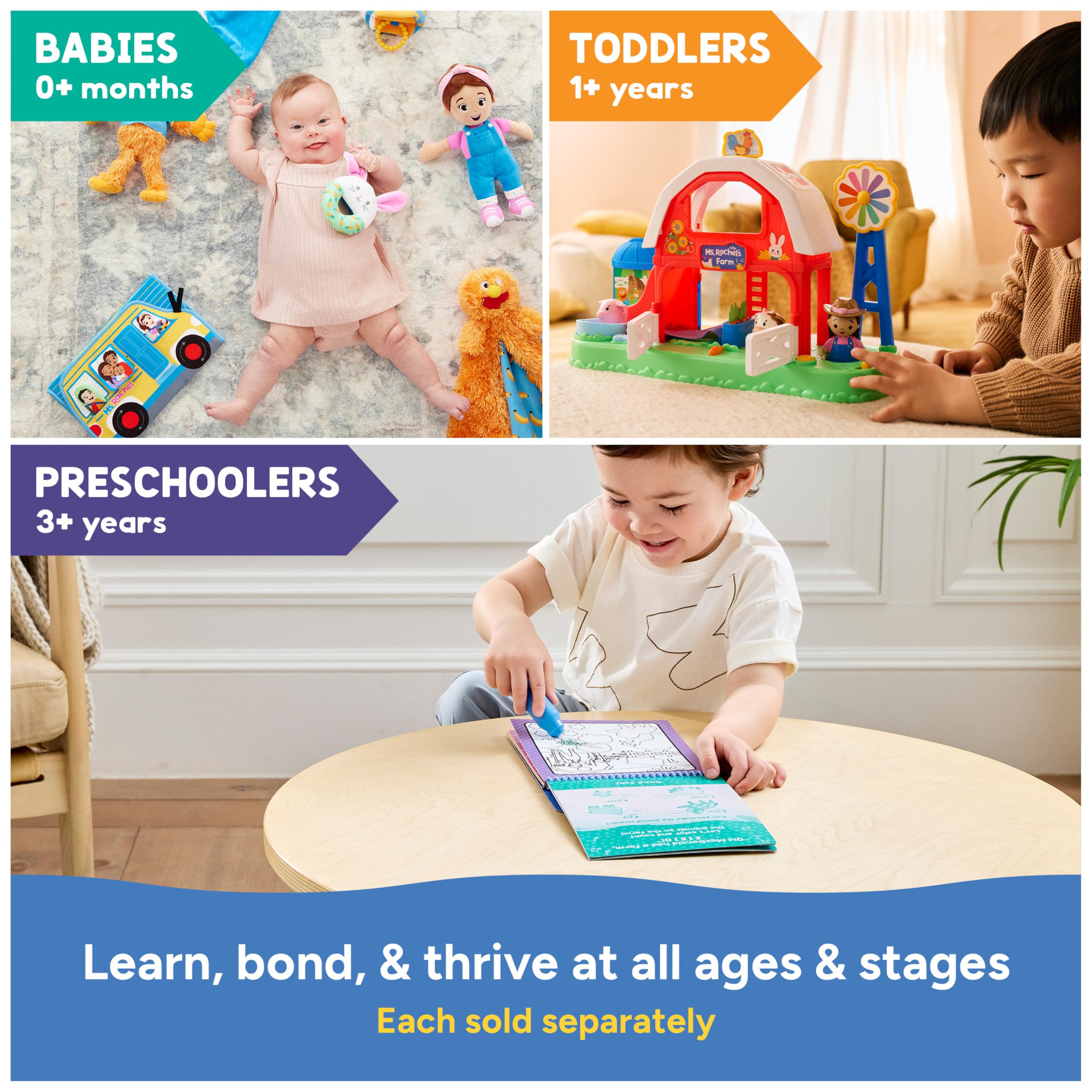 Ms. Rachel My First Learning Farm Playset - Interactive Learning for Toddlers 1-3 | Multicolor Plastic 8