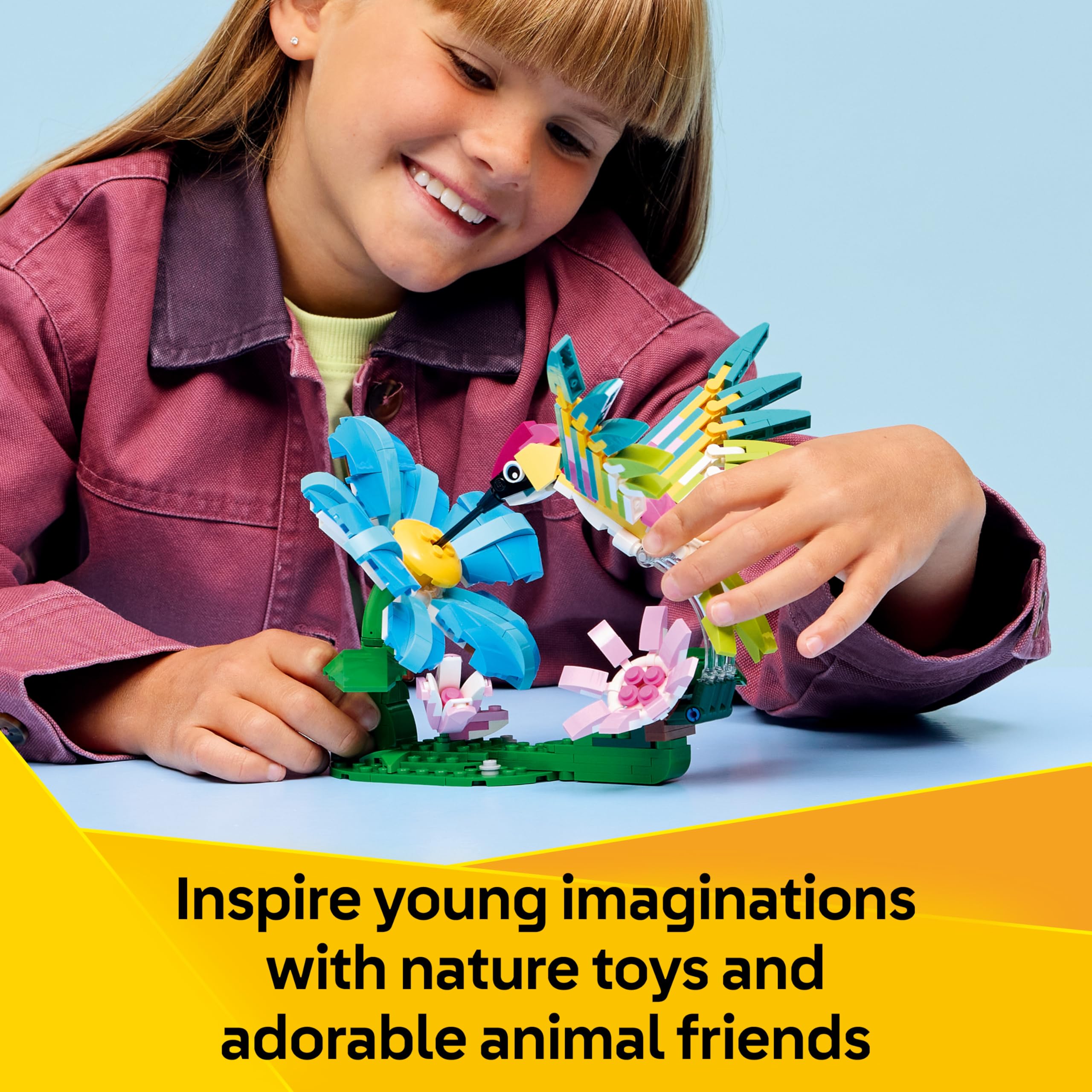 LEGO Creator 3in1 Wild Animals: Colourful Hummingbird Set 31384 | 3 Models in 1 | Ages 8+ 7