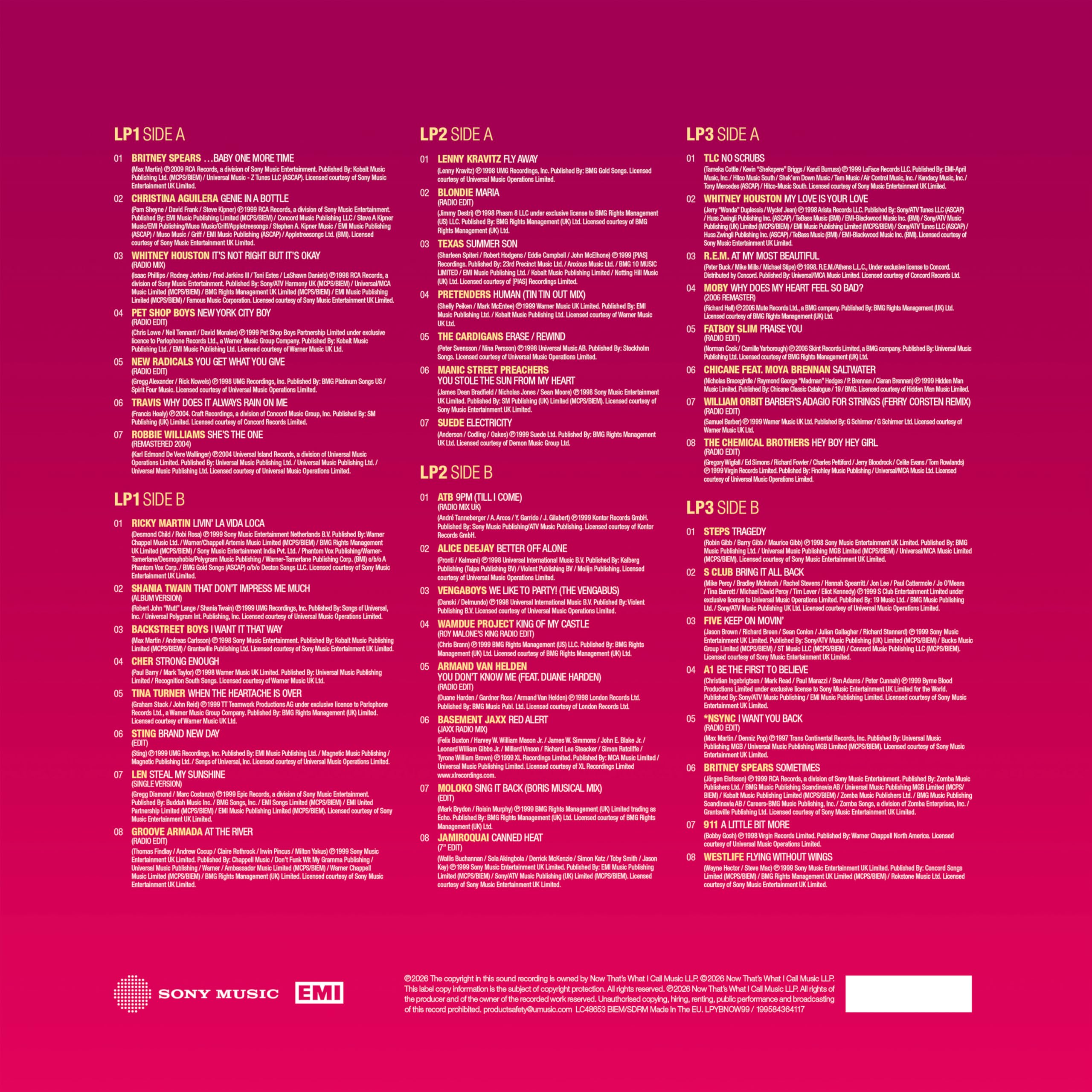 Now Twic - NOW - Yearbook 1999 [3LP Box Set Vinyl] 3