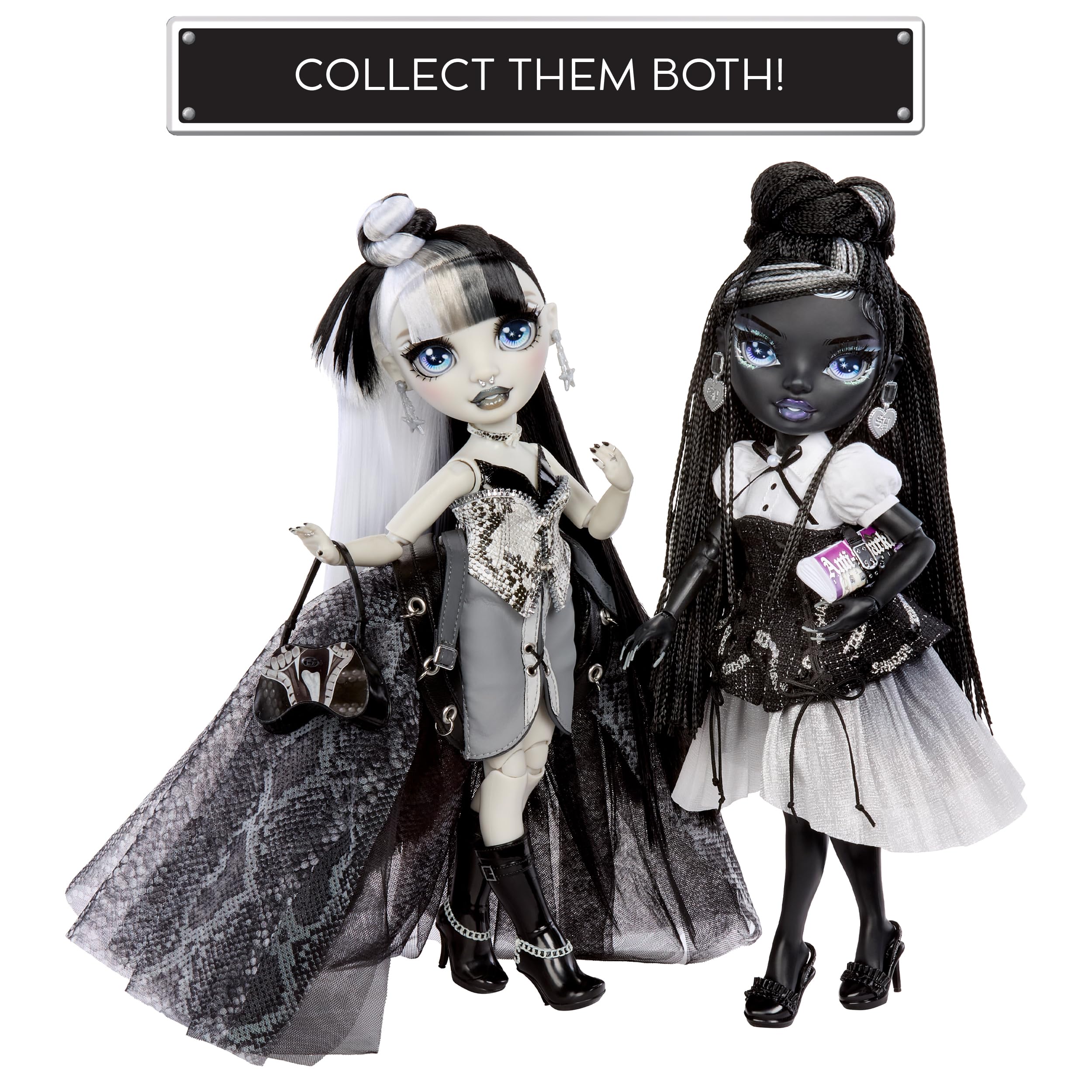 Rainbow High Shanelle Onyx Shadow High Fashion Doll - 28 cm, Black Hair, Articulated with Luxe Couture Outfit 14