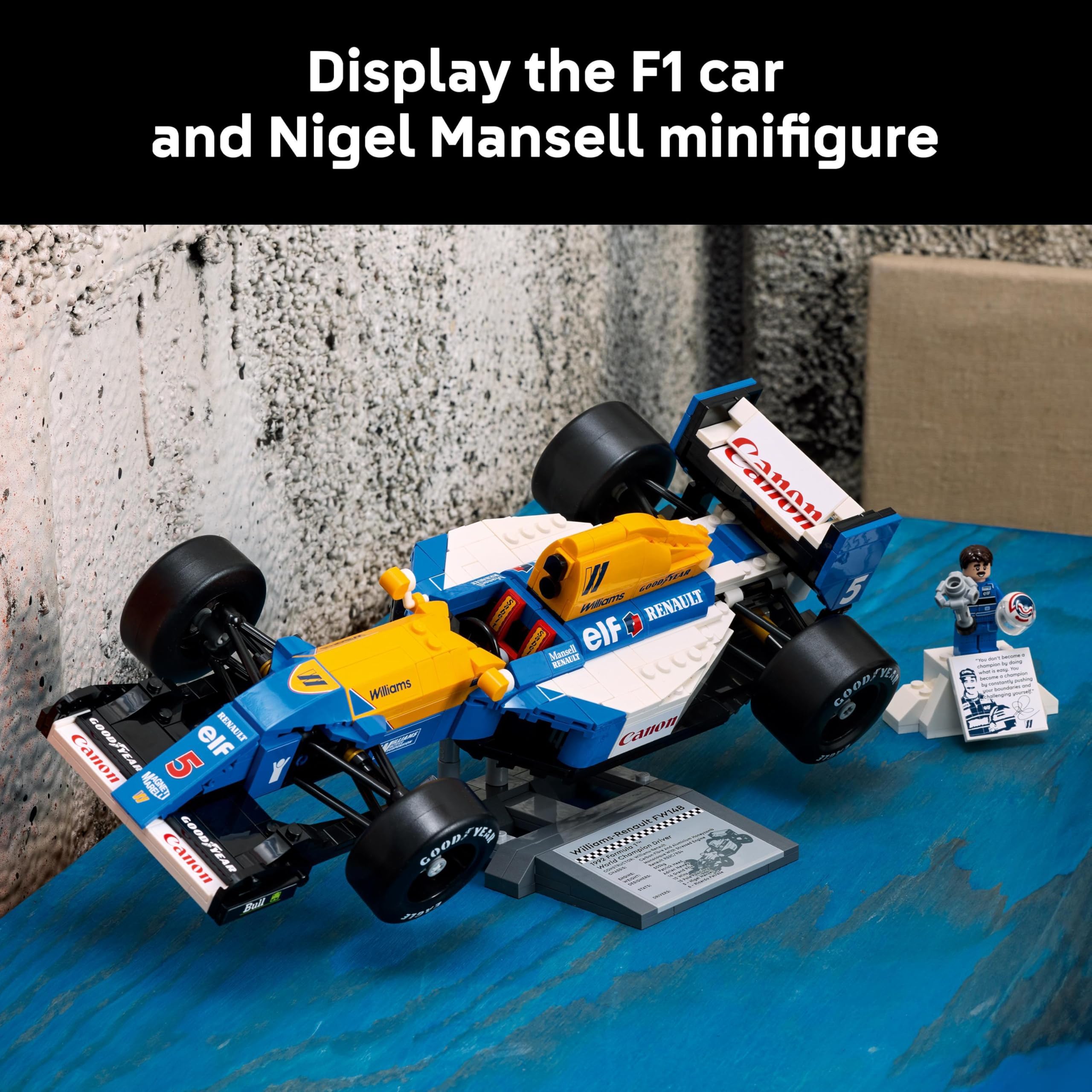 LEGO Icons Williams Racing FW14B & Nigel Mansell F1 Car Model Set - 799-Piece Building Kit for Adults 7