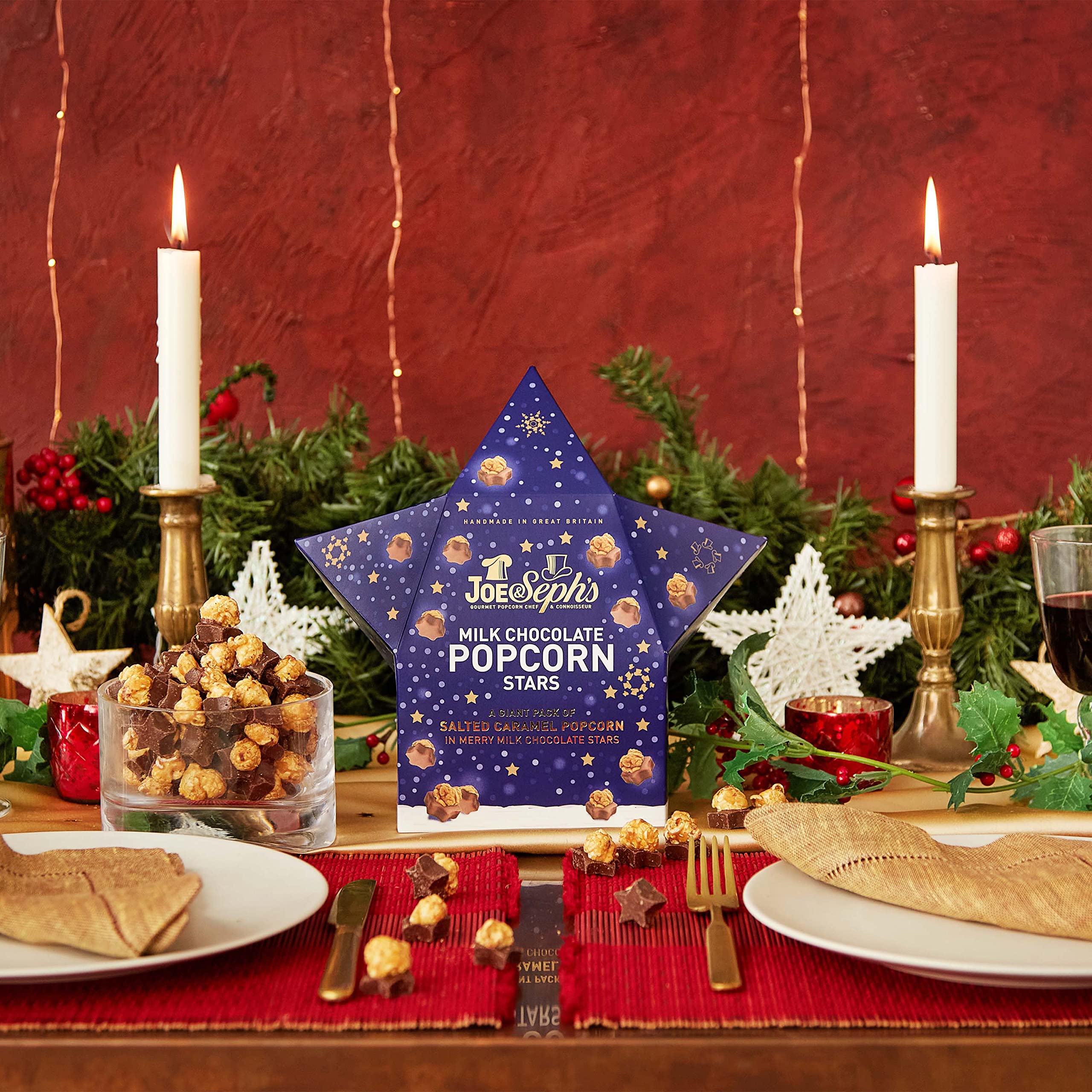 Joe & Seph's Milk Chocolate Popcorn Star (105g) | Handmade Salted Caramel Popcorn in Milk Chocolate 4