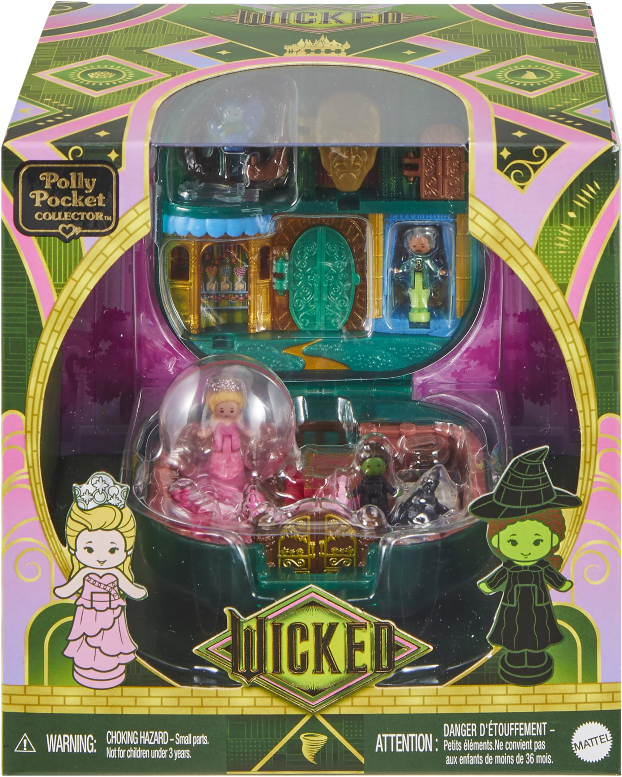 Polly Pocket x Wicked Collector Compact - Micro Dolls & Playset for Ages 4+ 7