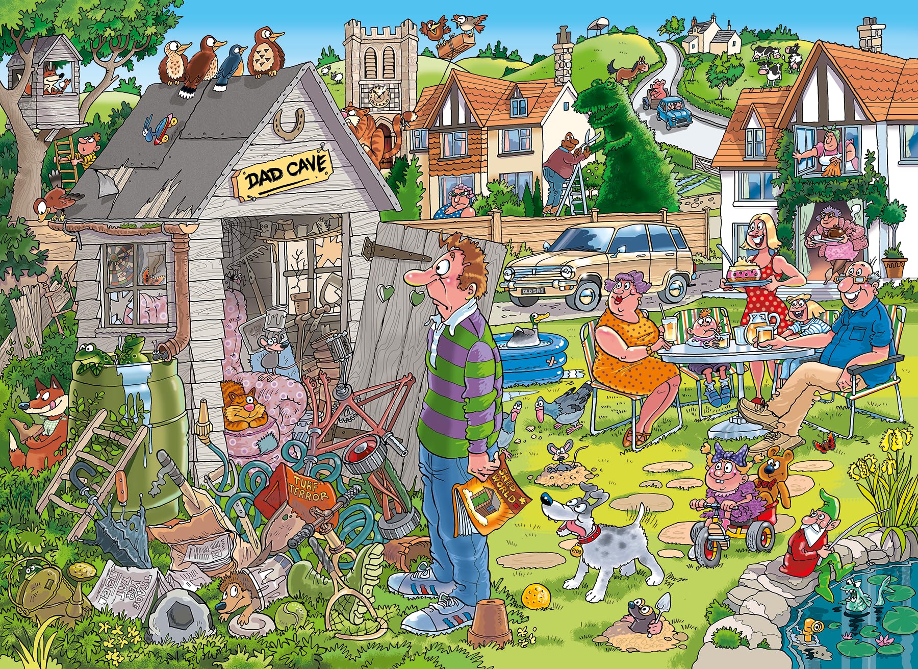 Wasgij Destiny 28: Dad Cave - 1000 Piece Puzzle for Adults 12