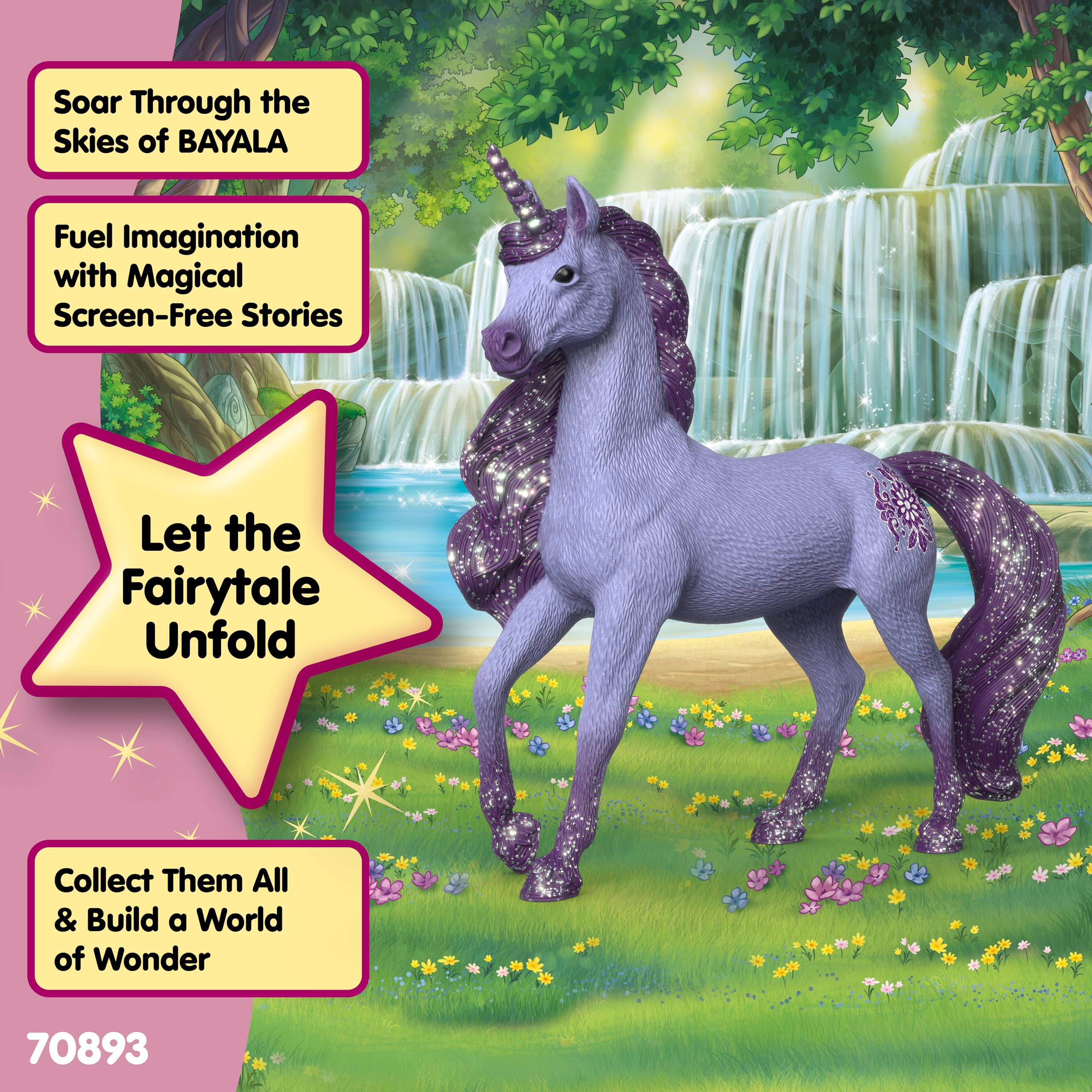 Schleich BAYALA Unicorn Stallion Orchid - Purple Plastic Play Figure | 12.5 cm Height 4
