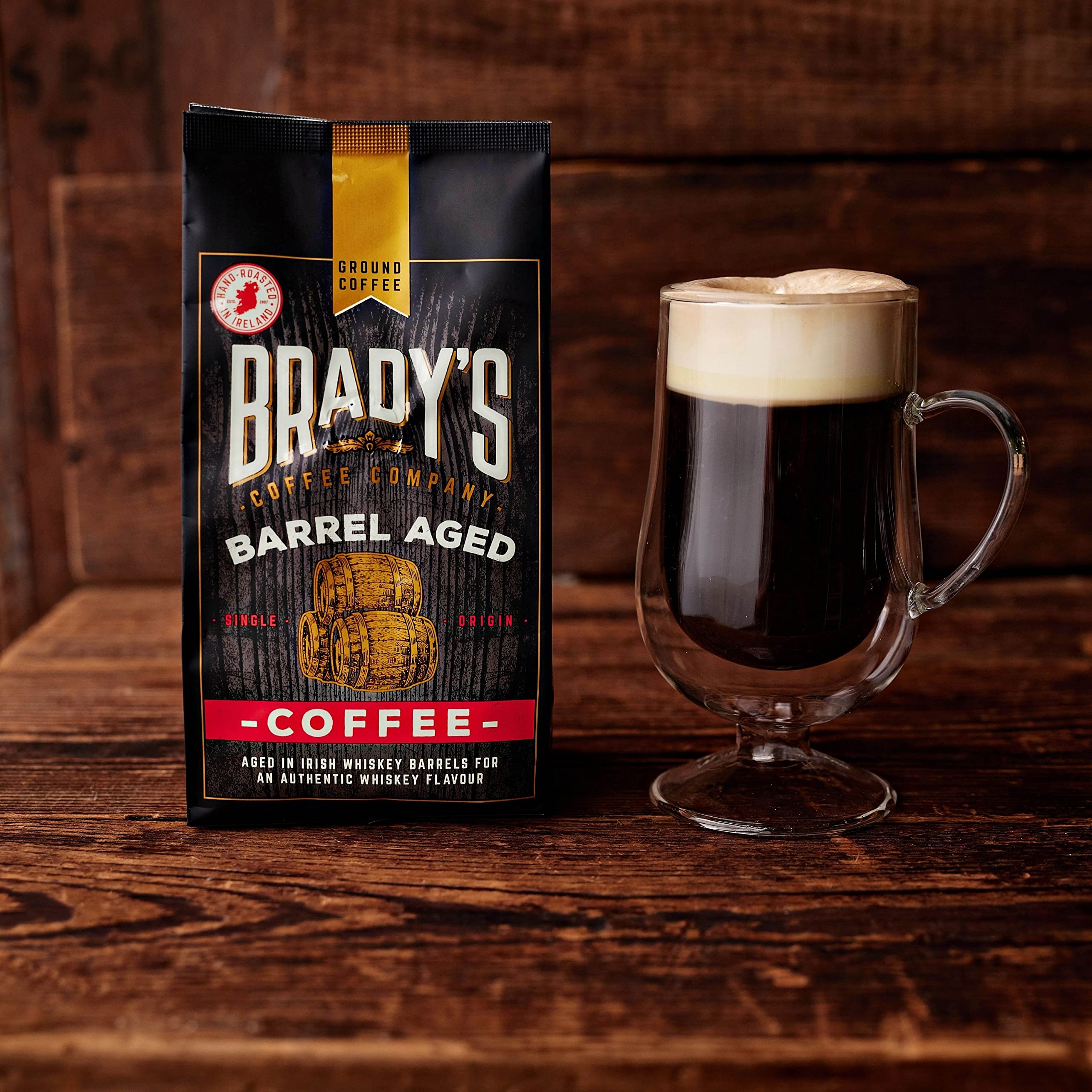 Brady's Irish Barrel Aged Ground Coffee - 100% Arabica Medium Roast - 227g 8