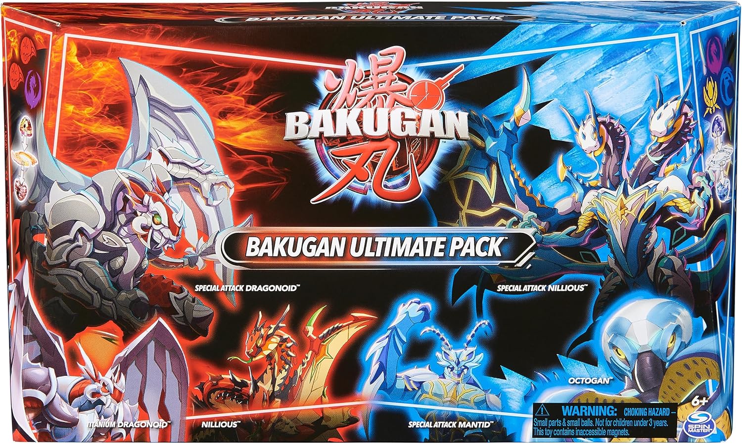 BAKUGAN Ultimate 6-Pack - Spinning Attack Dragonoids, Titanium & Core Balls for Kids 6-8 15