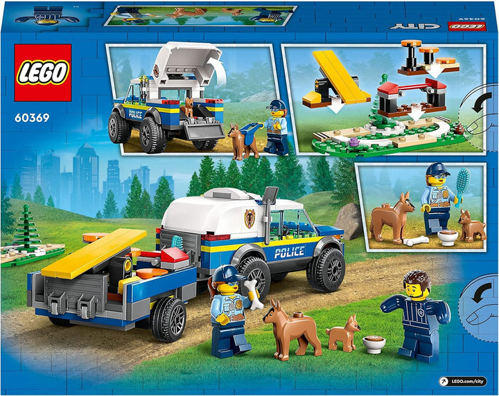 LEGO City Mobile Police Dog Training Set 60369 - SUV Toy with Trailer & Puppy Figures for Kids 5+