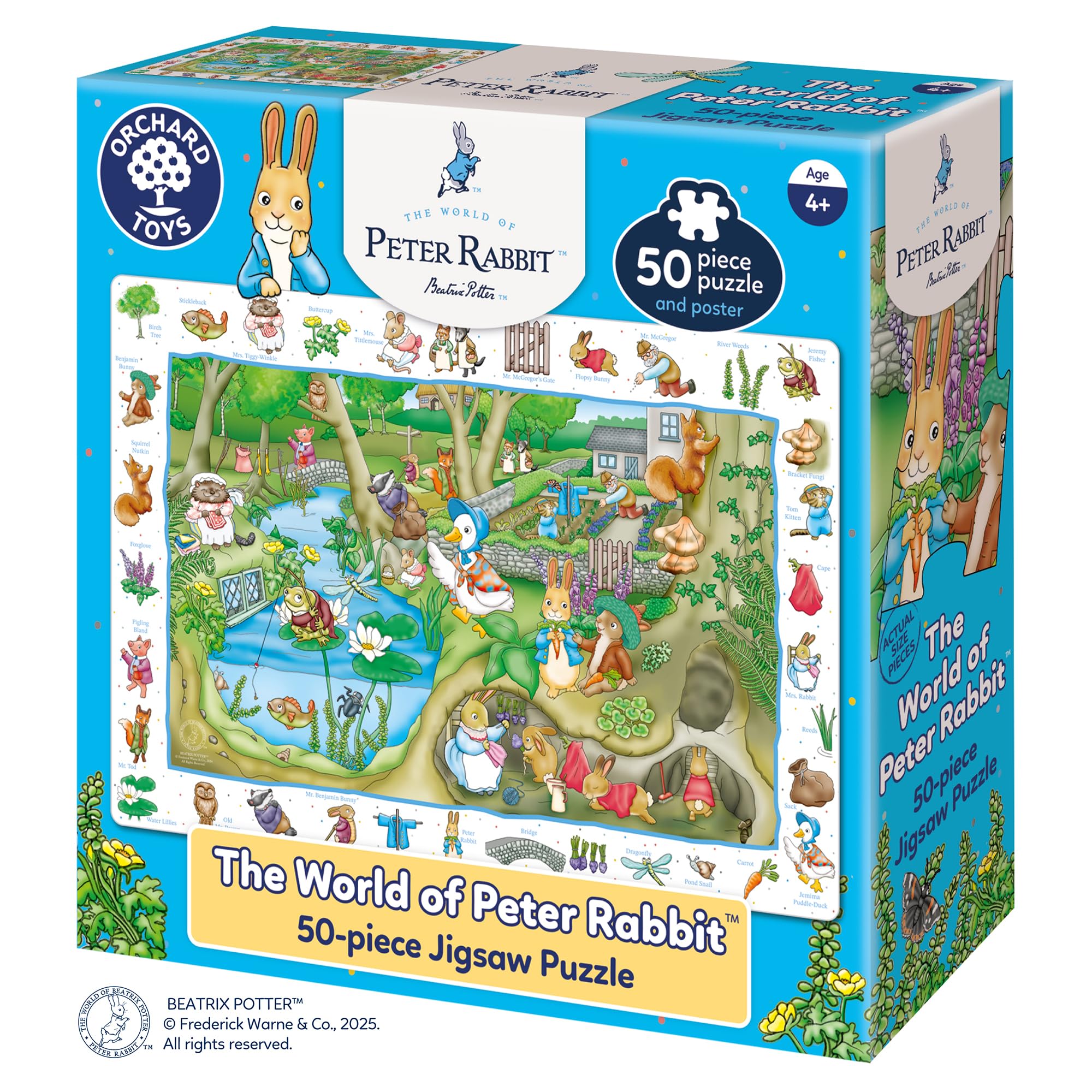 Peter Rabbit 50-Piece Jigsaw Puzzle - Educational Puzzle for Ages 4+ 7