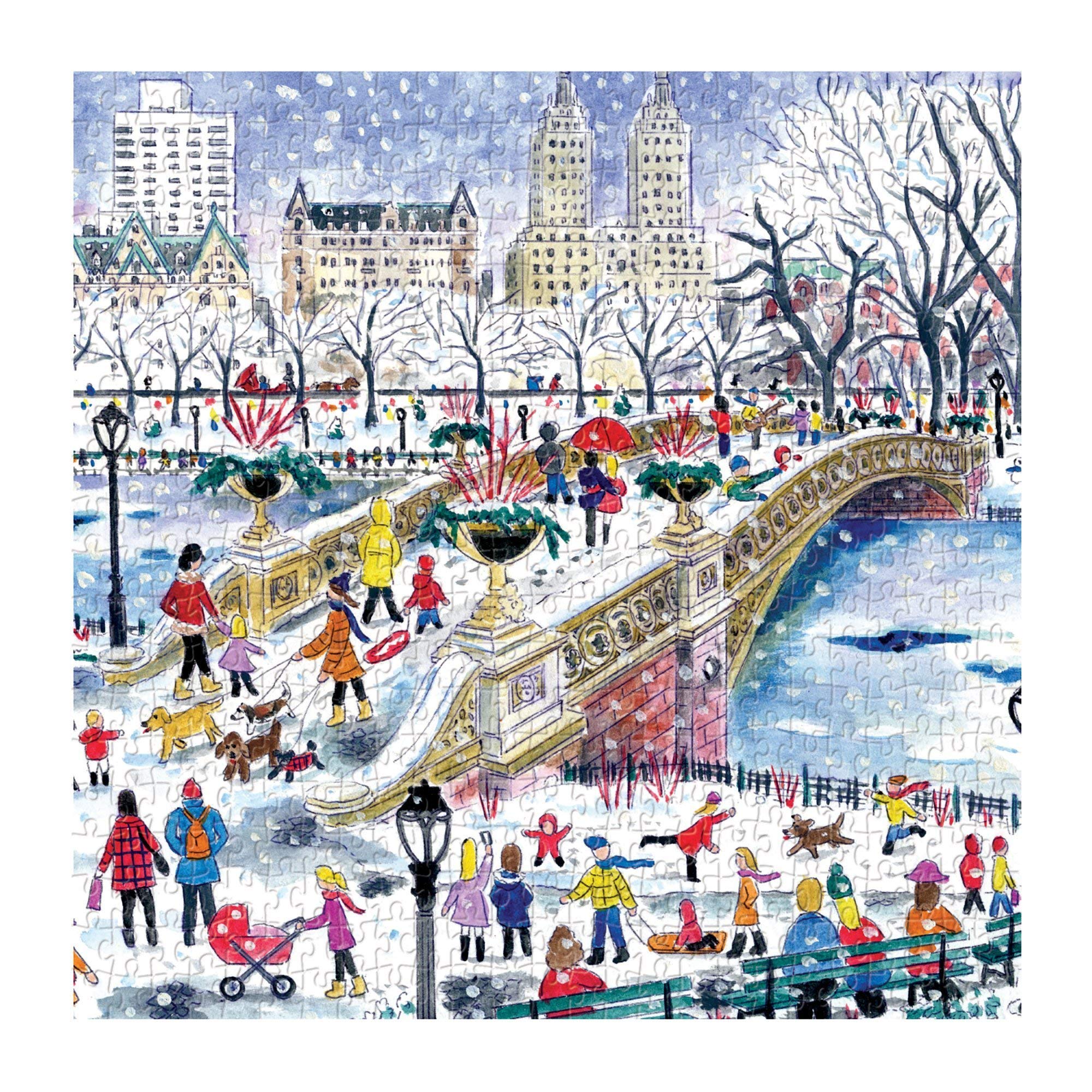 Galison Michael Storrings Bow Bridge In Central Park Jigsaw Puzzle - 500 Pieces | Cardboard 3
