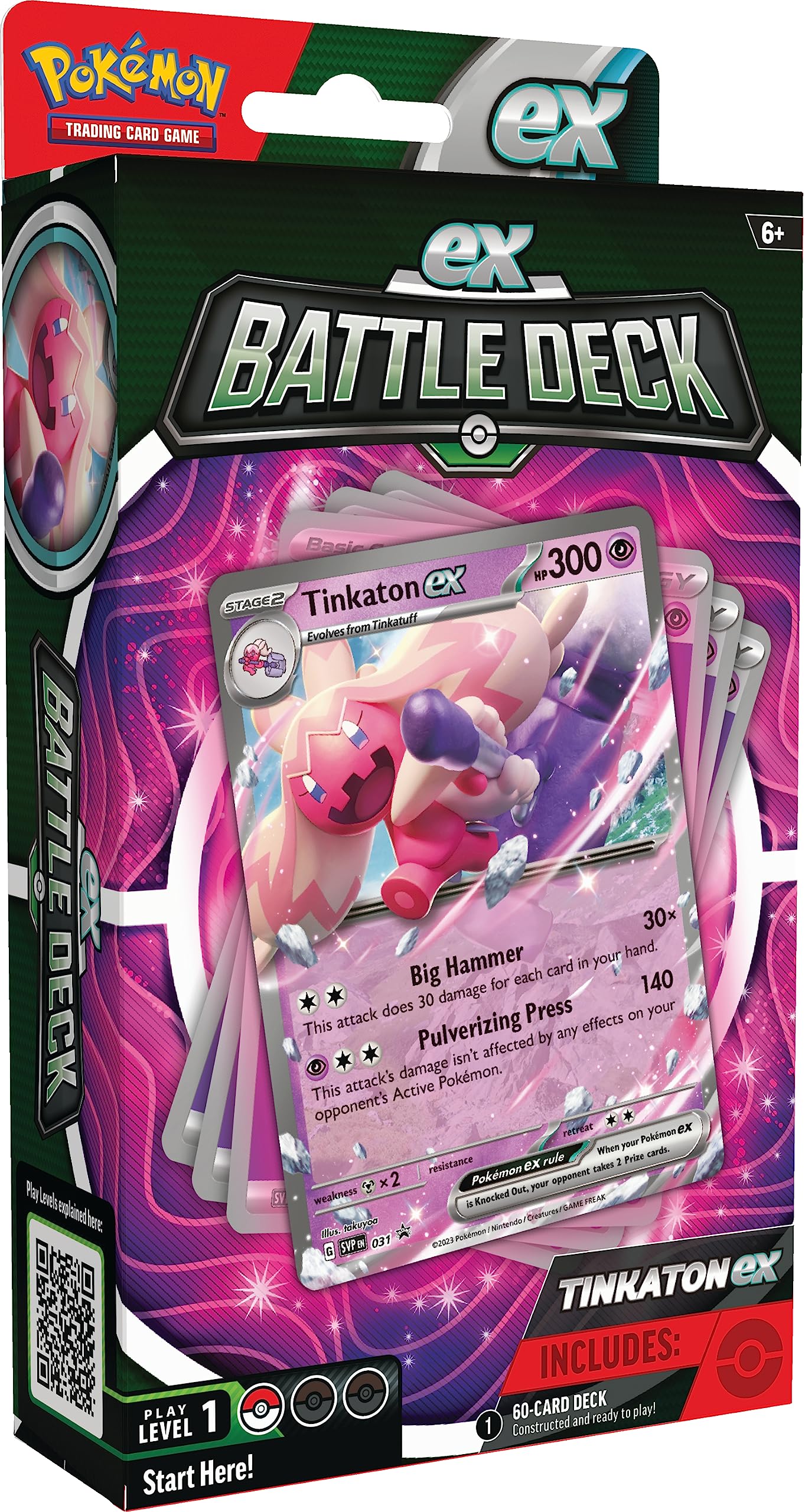 Pokémon Tinkaton ex Battle Deck - Ready-to-Play 60-Card Deck | Multicolor | Ages 6+