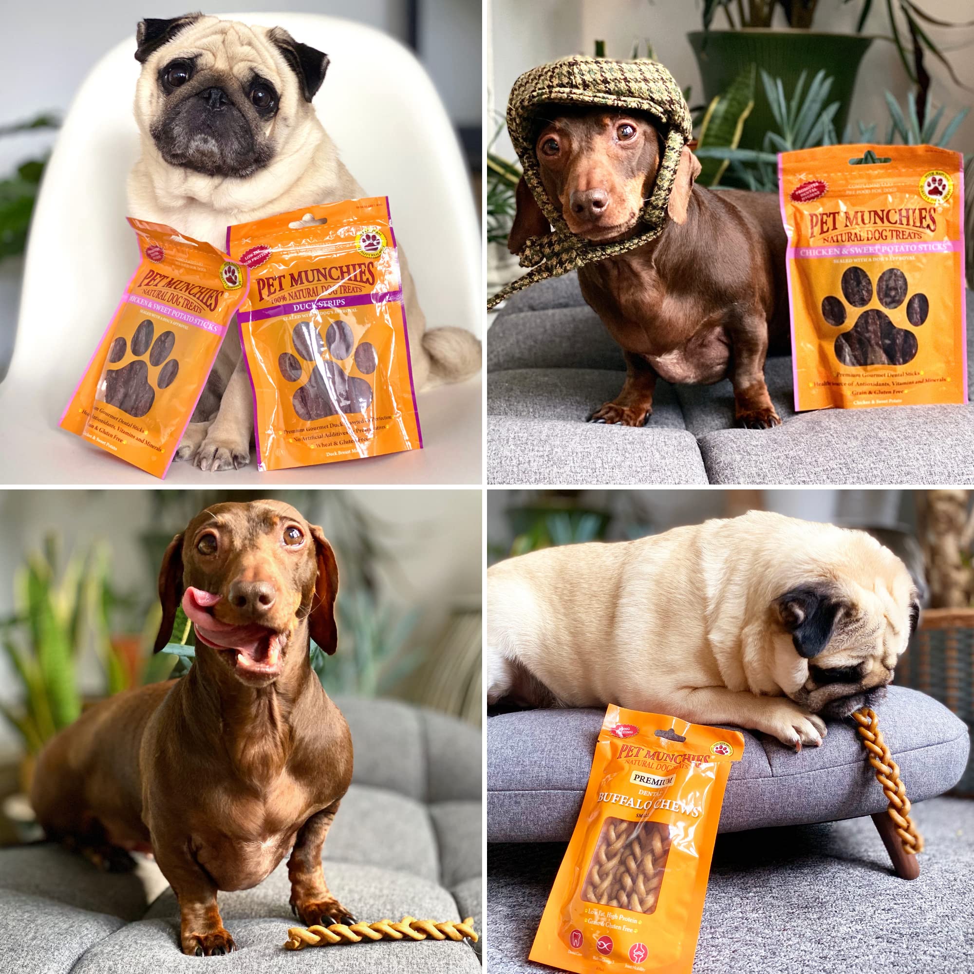 PET MUNCHIES Chicken with Carrot Dental Sticks Dog Treats - Pack of 8 | Low Fat | Promotes Dental Health 5