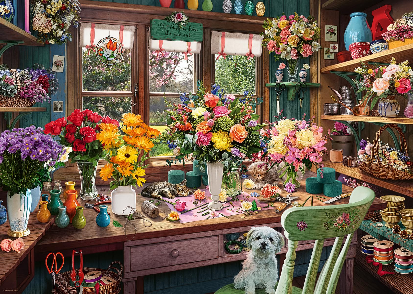 Ravensburger My Haven No.13 The Flower Arranger’s Shed Jigsaw Puzzle | 1000 Pieces | Adult/Ages 12+