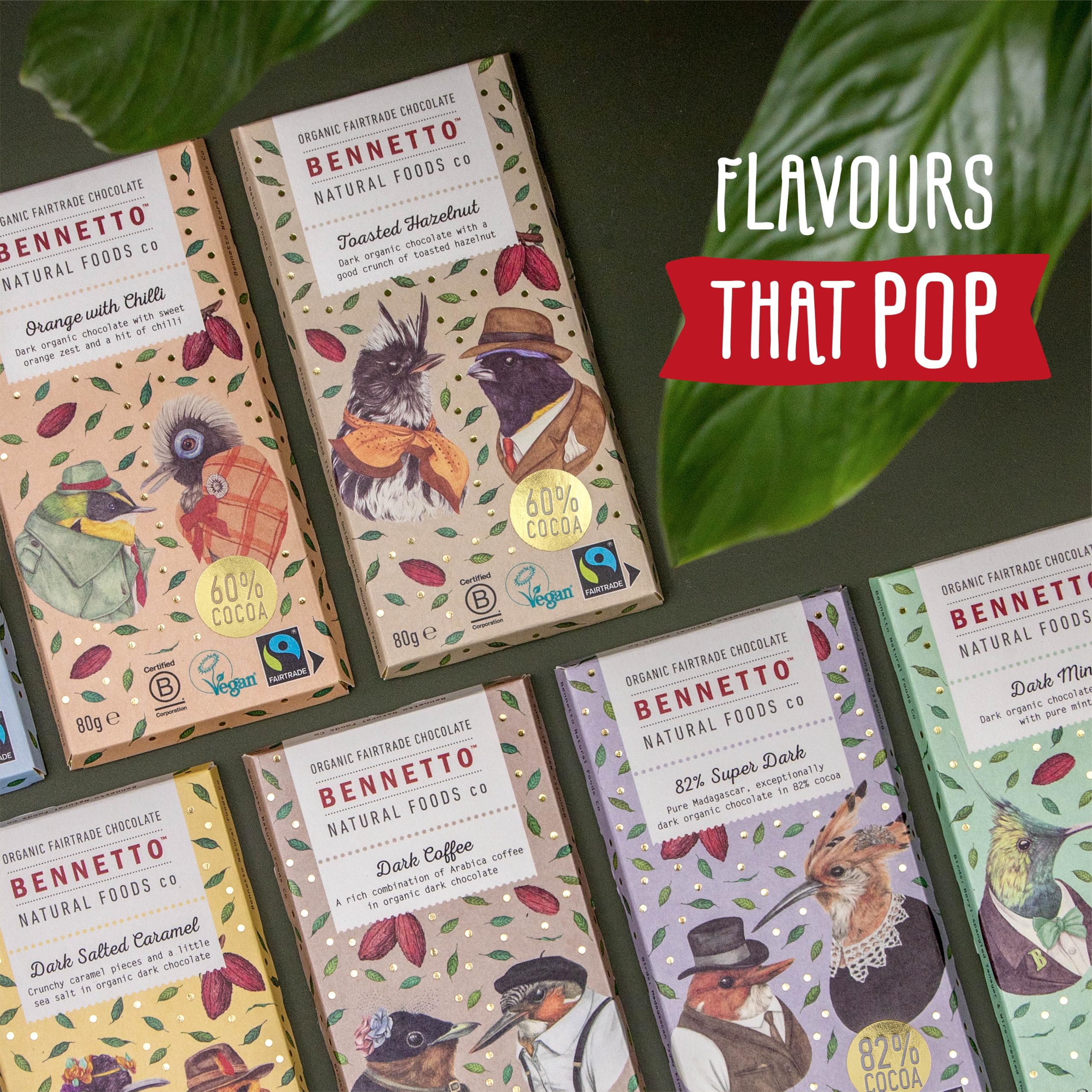 Bennetto Organic Dark Chocolate with Toasted Coconut Flakes - 90g Fairtrade Bar 6