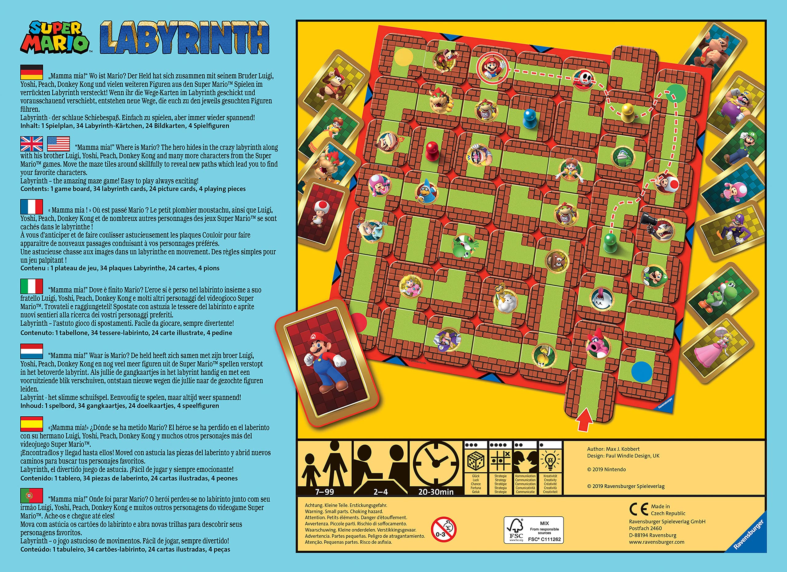 Ravensburger Super Mario Brothers Labyrinth Moving Maze Board Game for Kids & Adults, 2-4 Players, Ages 7+ 9