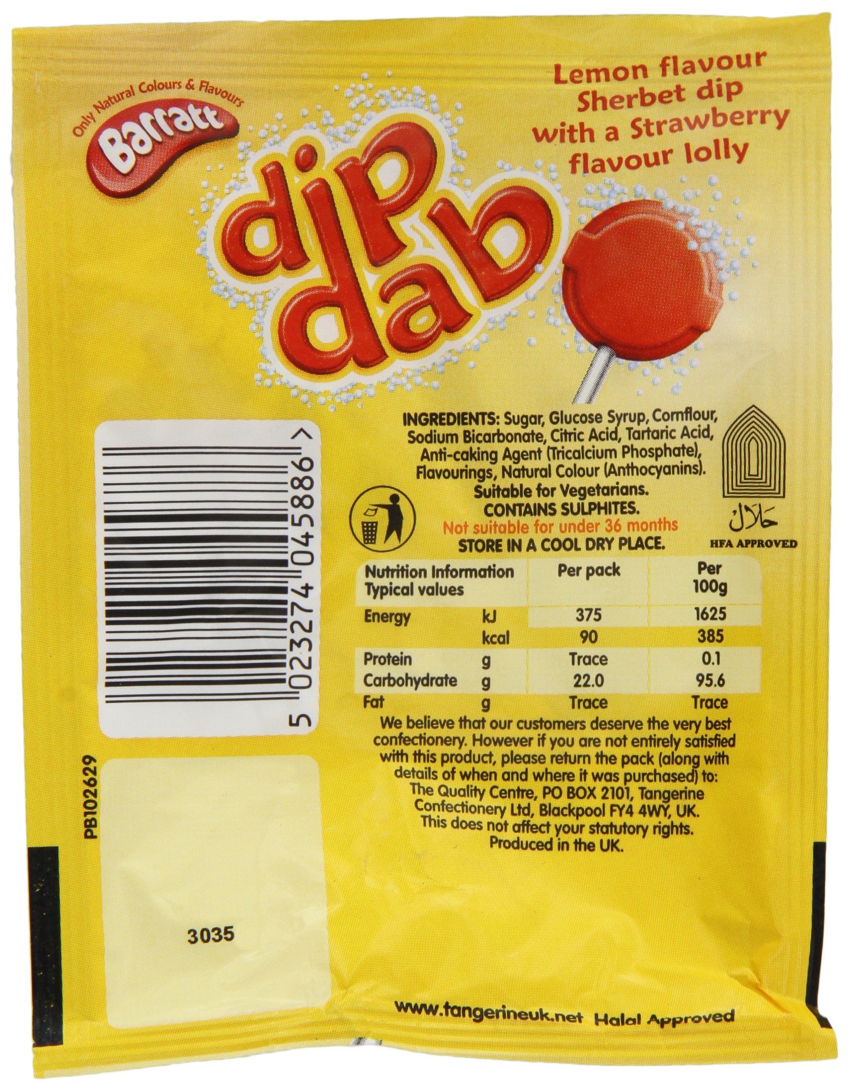 Barratt Dip Dab Strawberry Lolly with Sherbet - 23g 2