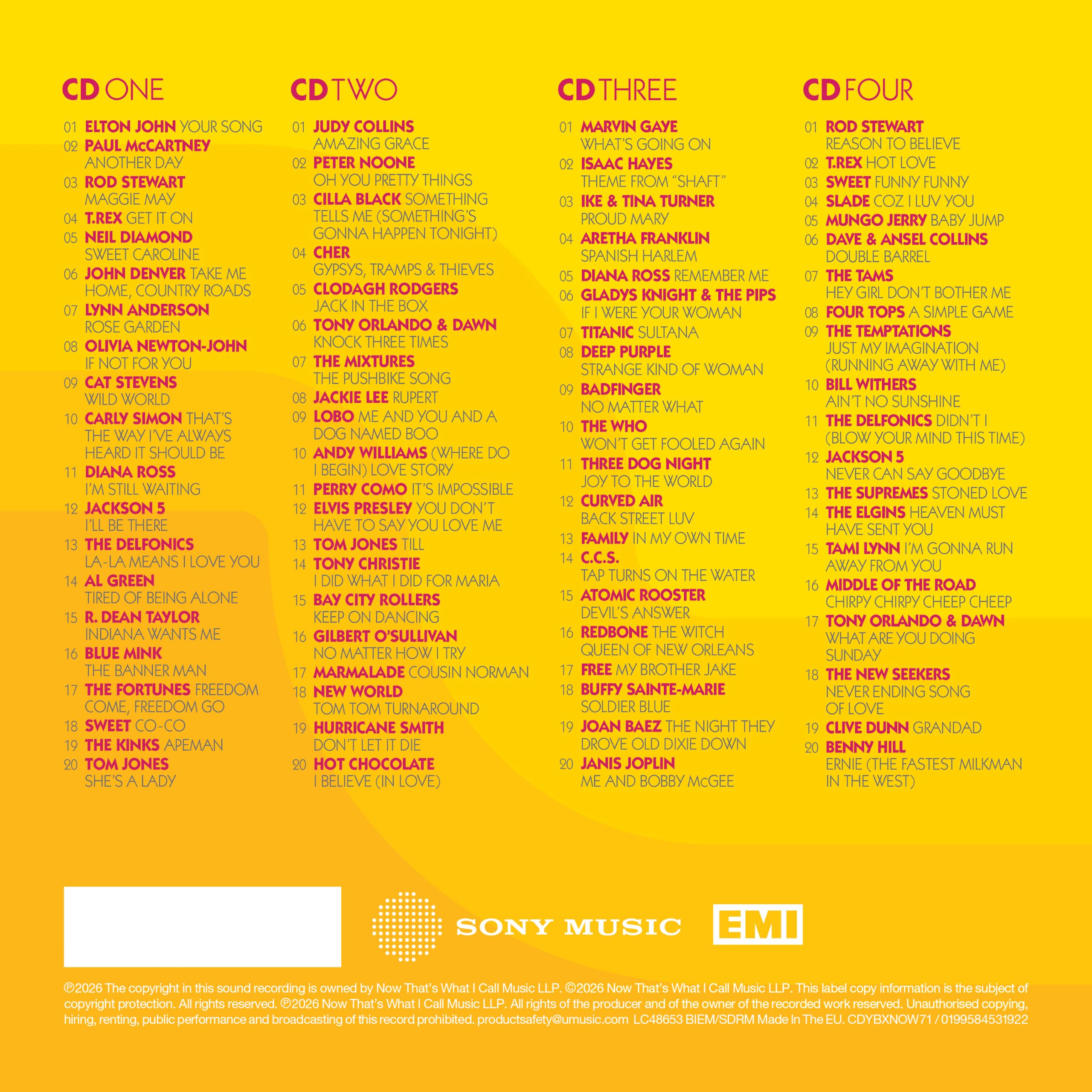 Various Artists - NOW Yearbook 1971 [4CD Box Set] 3
