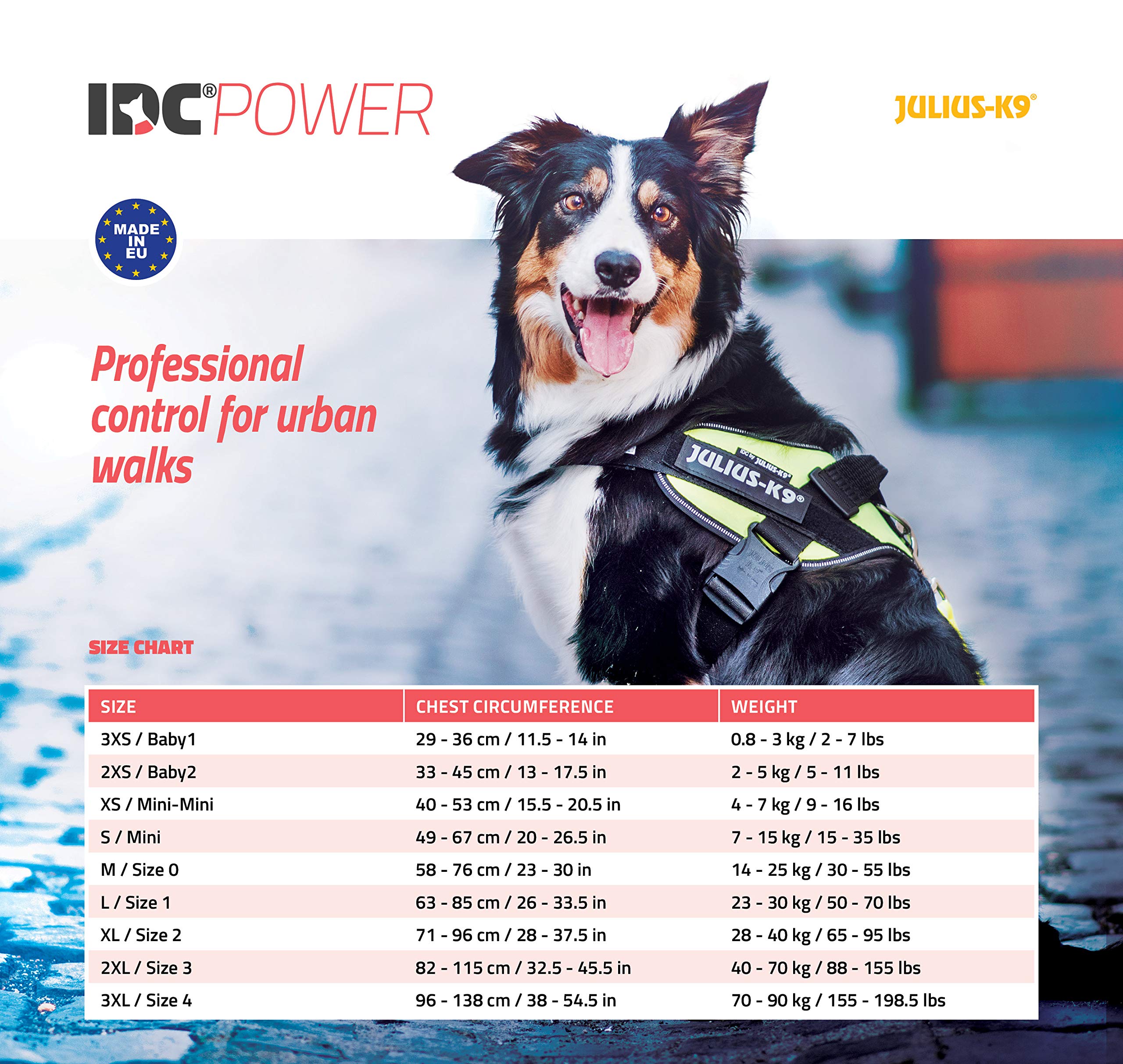Julius-K9 IDC Power Harness - Vest Style for Dogs | Camouflage | Size XS/Mini-Mini (40-53 cm Chest)