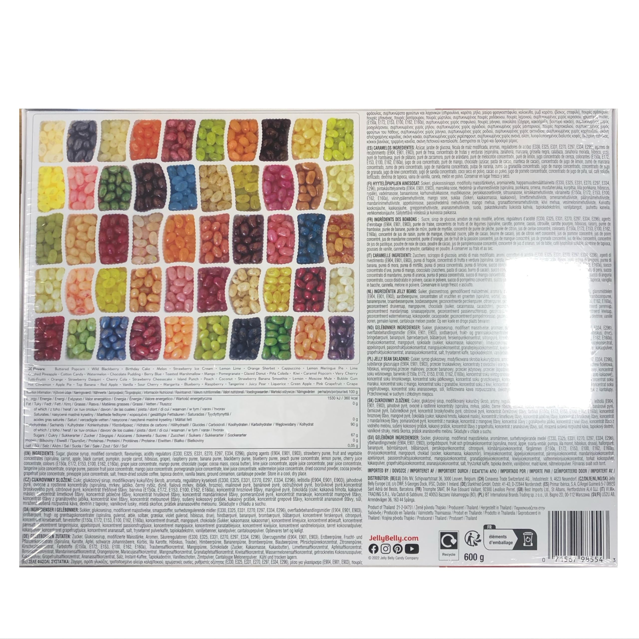 Jelly Belly - Jelly Bean Gift Box 600g 50 Flavours 3