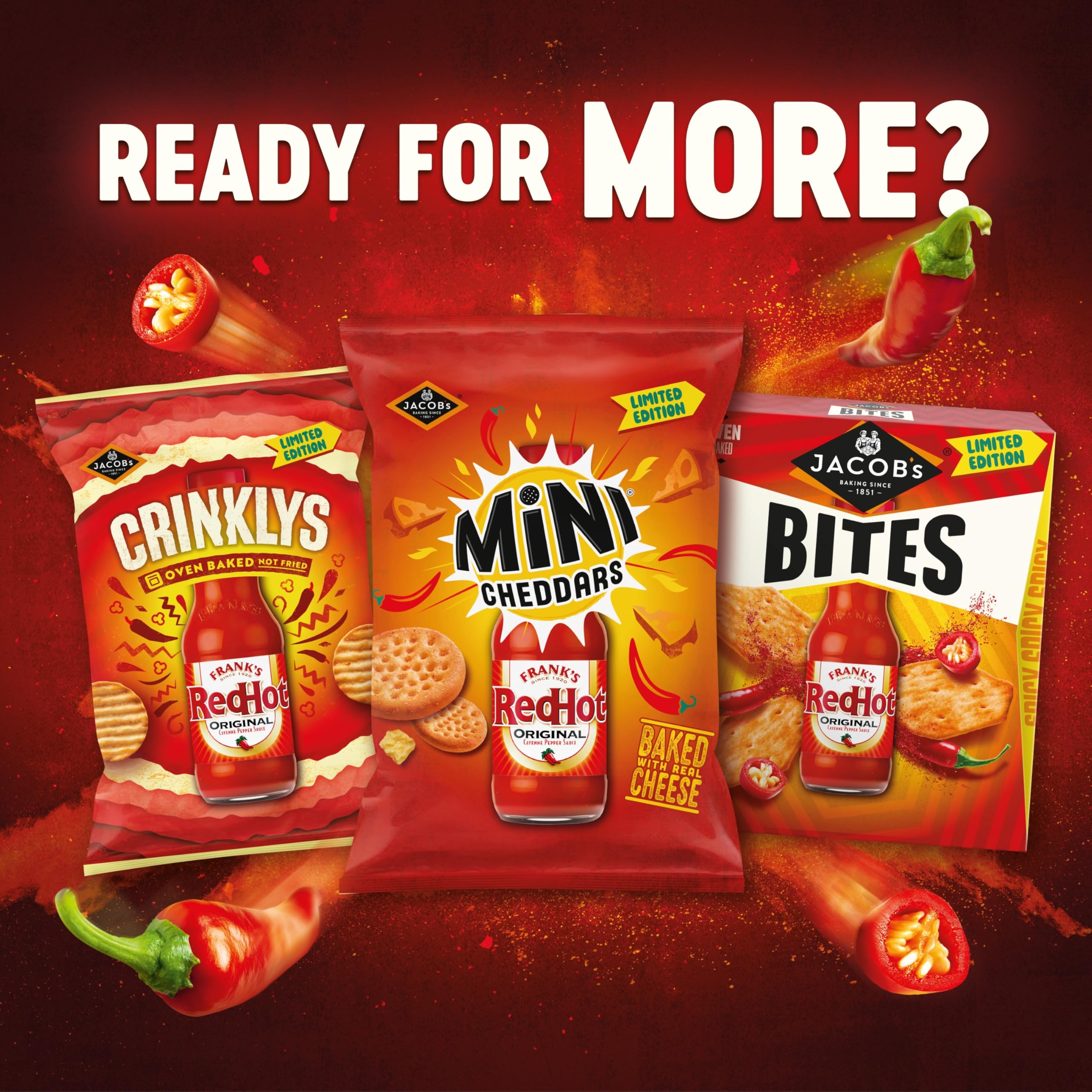 Jacob's Bites Franks RedHot Original Crackers, 125g (Pack of 5) 7