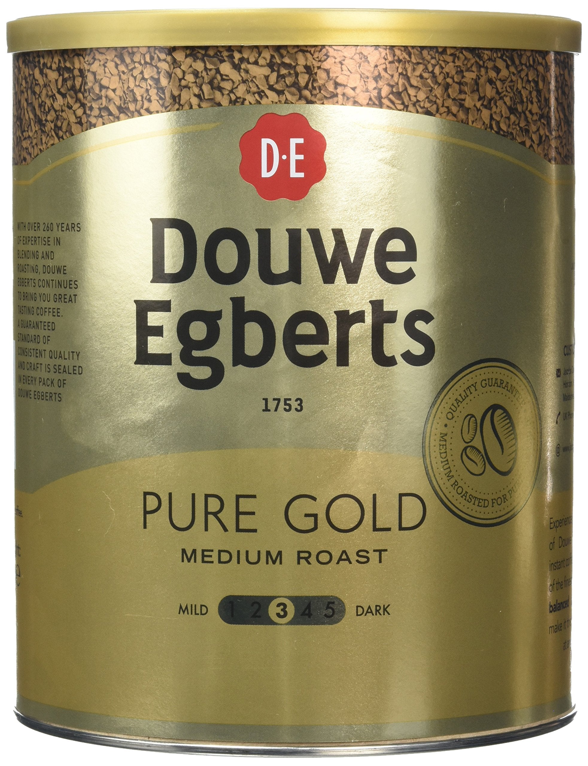 Douwe Egberts Pure Gold Instant Coffee - 750g Resealable Tin 6