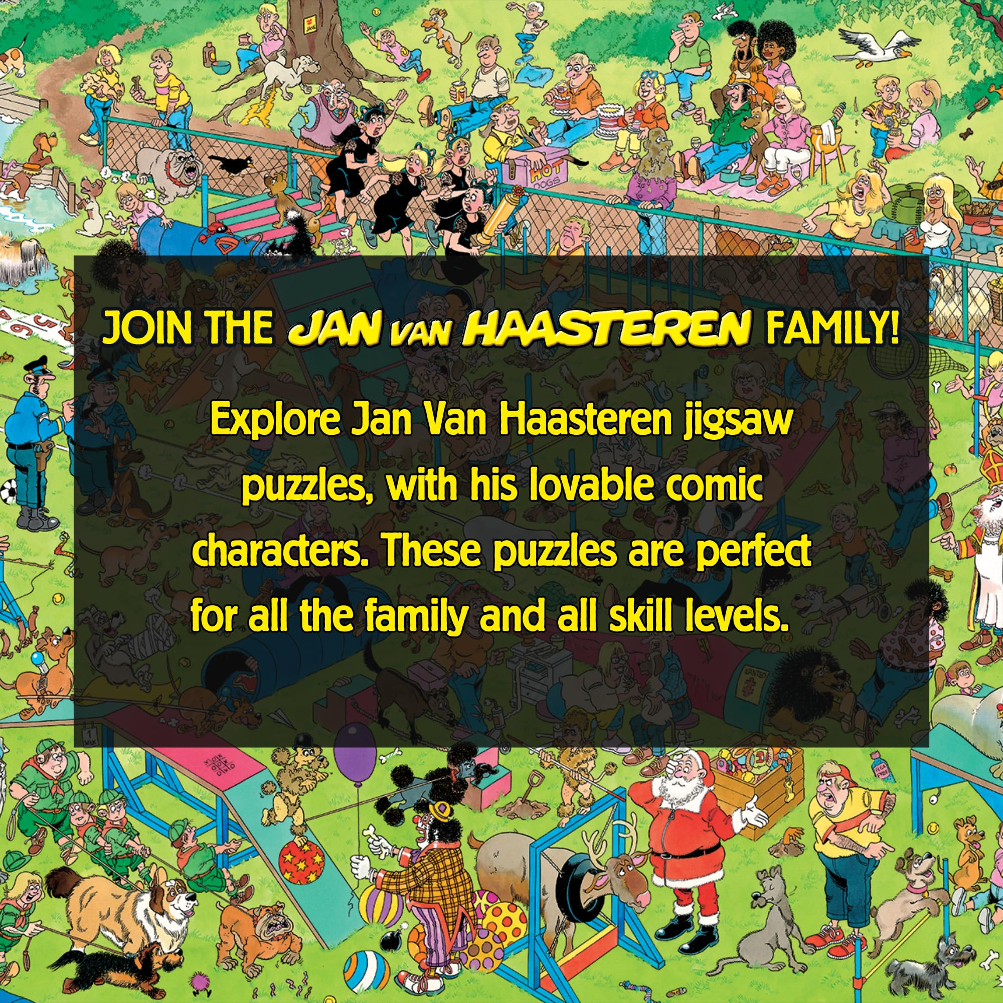 Jan van Haasteren Dog Parkour - 1000 Piece Adult Jigsaw Puzzle | 68 x 49 cm