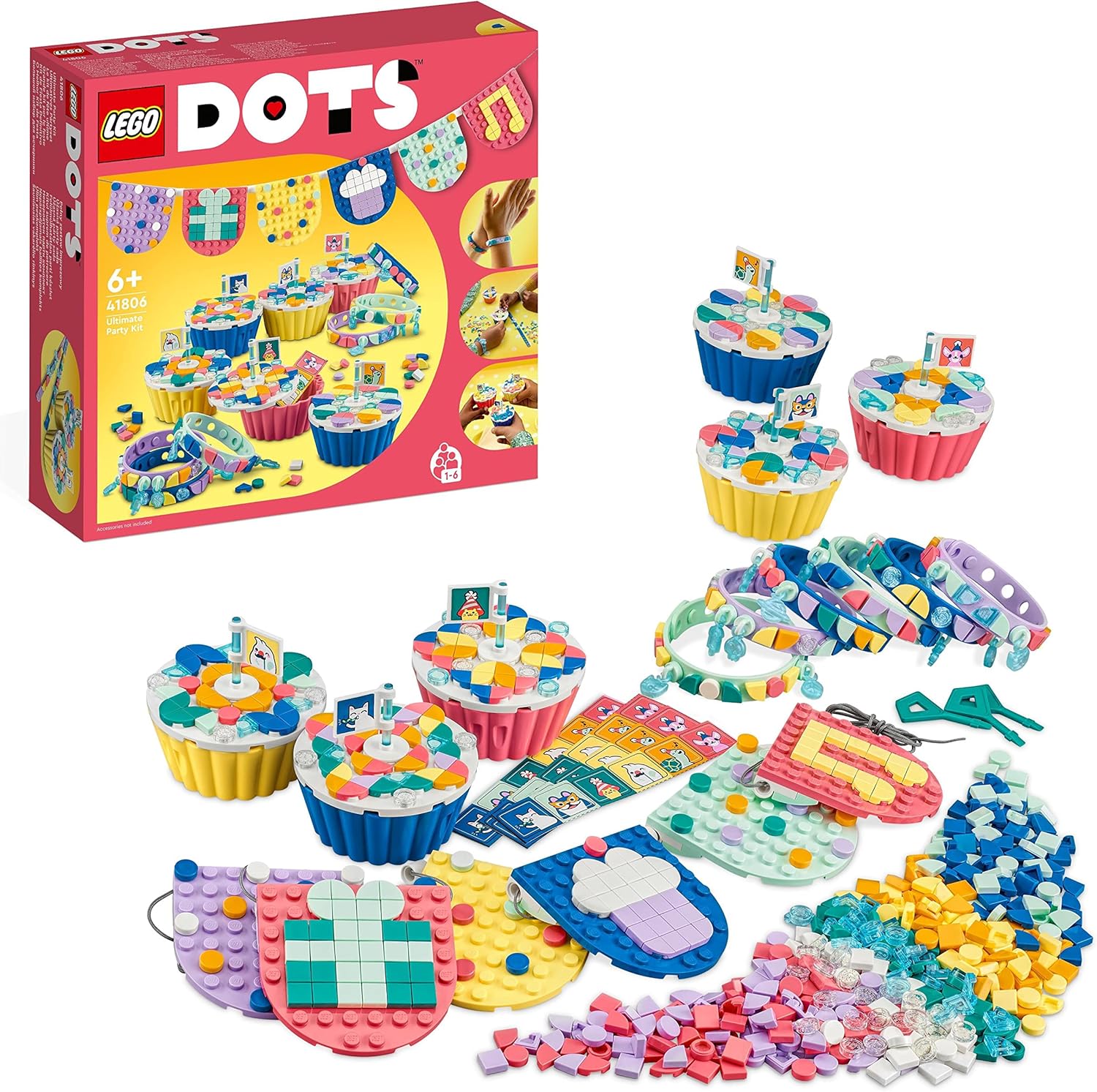 LEGO DOTS Ultimate Party Kit 41806 - DIY Party Craft Set with Cupcakes, Bracelets & Bunting for Kids 6+ 1