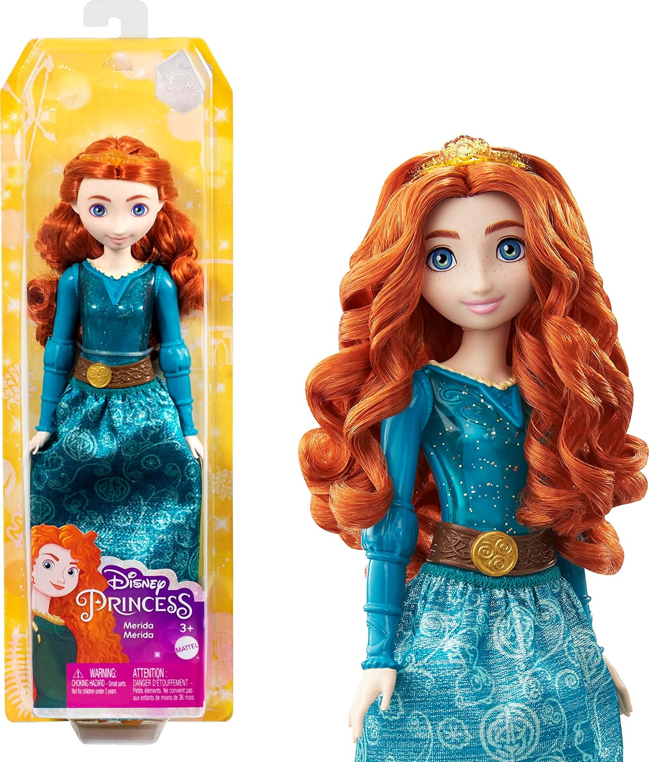 Disney Princess Merida Posable Fashion Doll - Sparkling Outfit & Accessories, 3+ Years 1