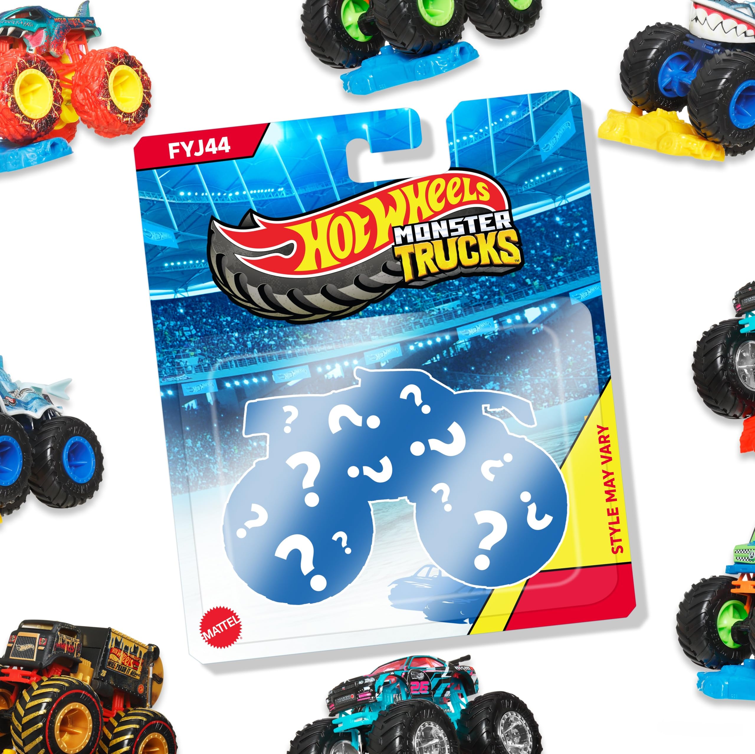 Hot Wheels Monster Trucks 1:64 Scale Die-Cast Assortment with Giant Wheels 1