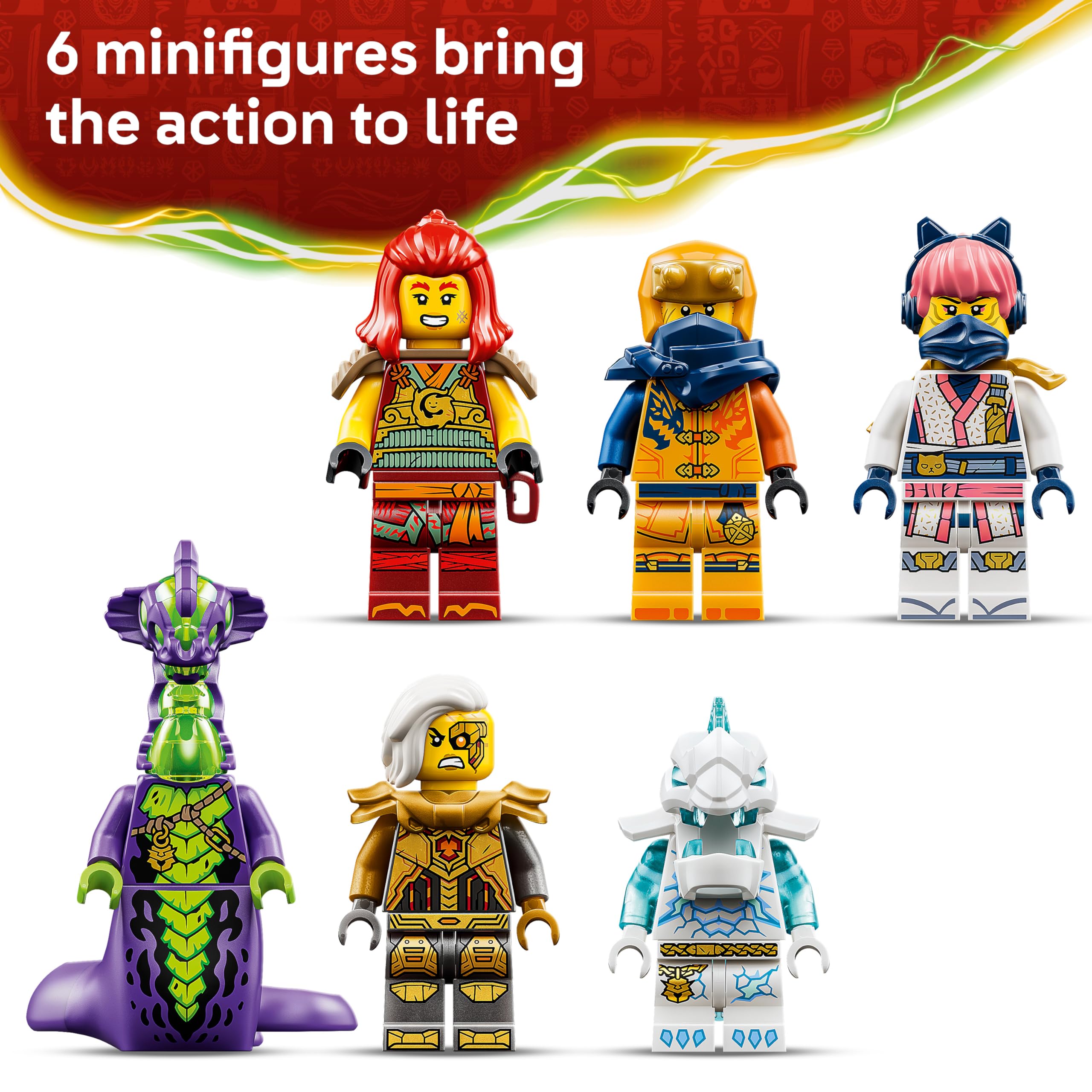 LEGO NINJAGO Wyldfyre's Transforming Dragon Mech Toy - 2-in-1 Action Figure Building Set for Ages 9+ 6