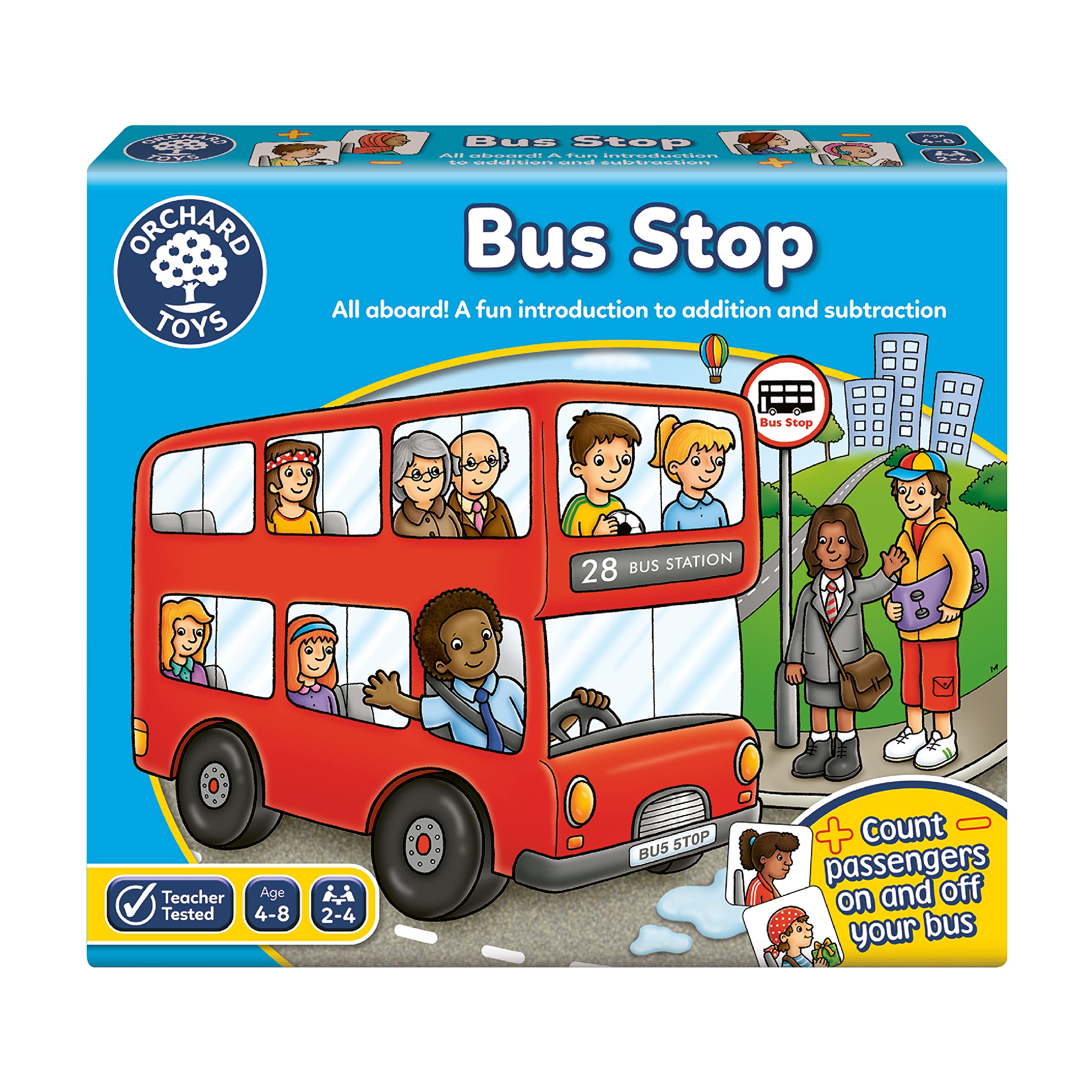 Orchard Toys Bus Stop Game - Educational Addition and Subtraction Board Game for Kids 4-8 1