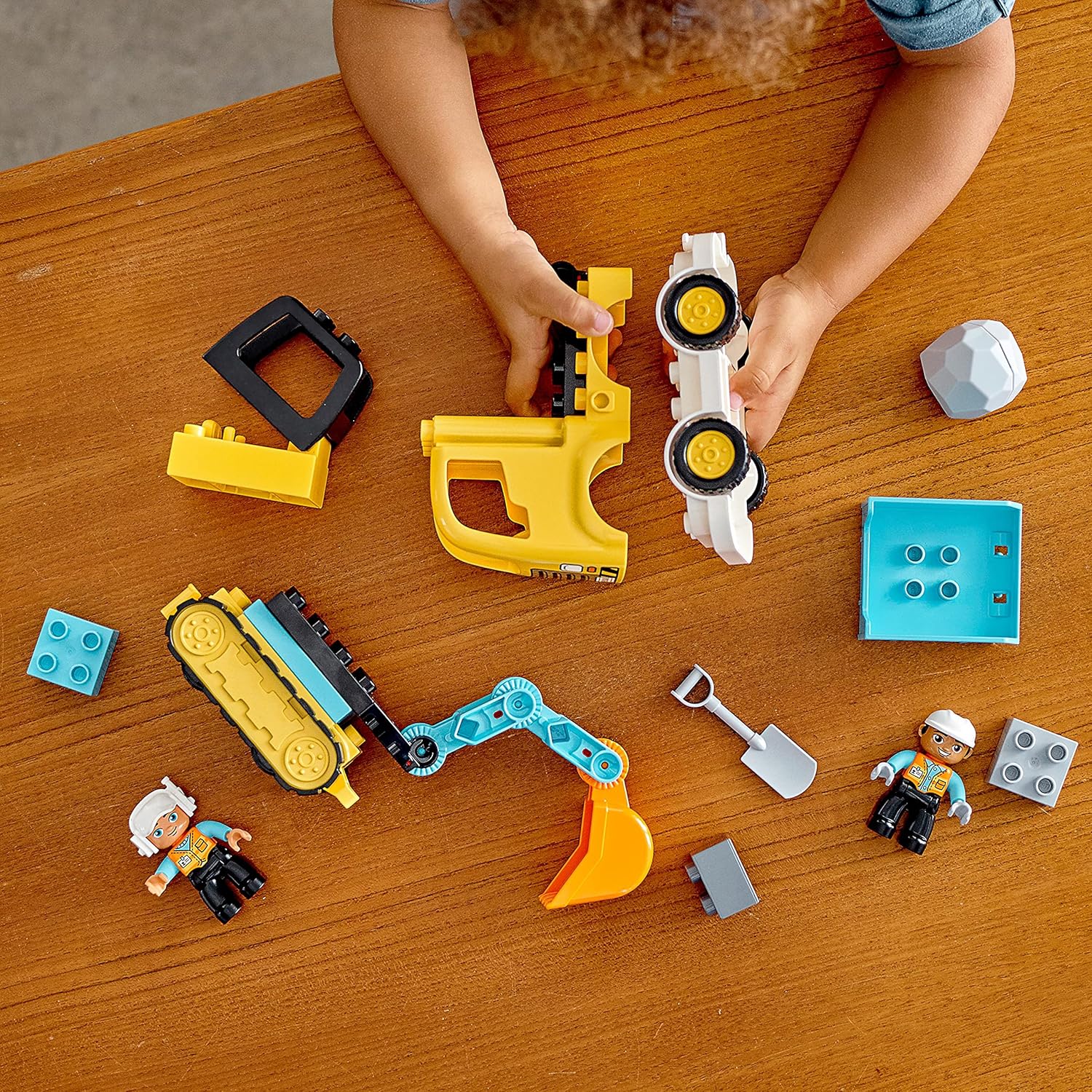 LEGO DUPLO Town Truck & Tracked Excavator Construction Playset for Toddlers 2+ 17