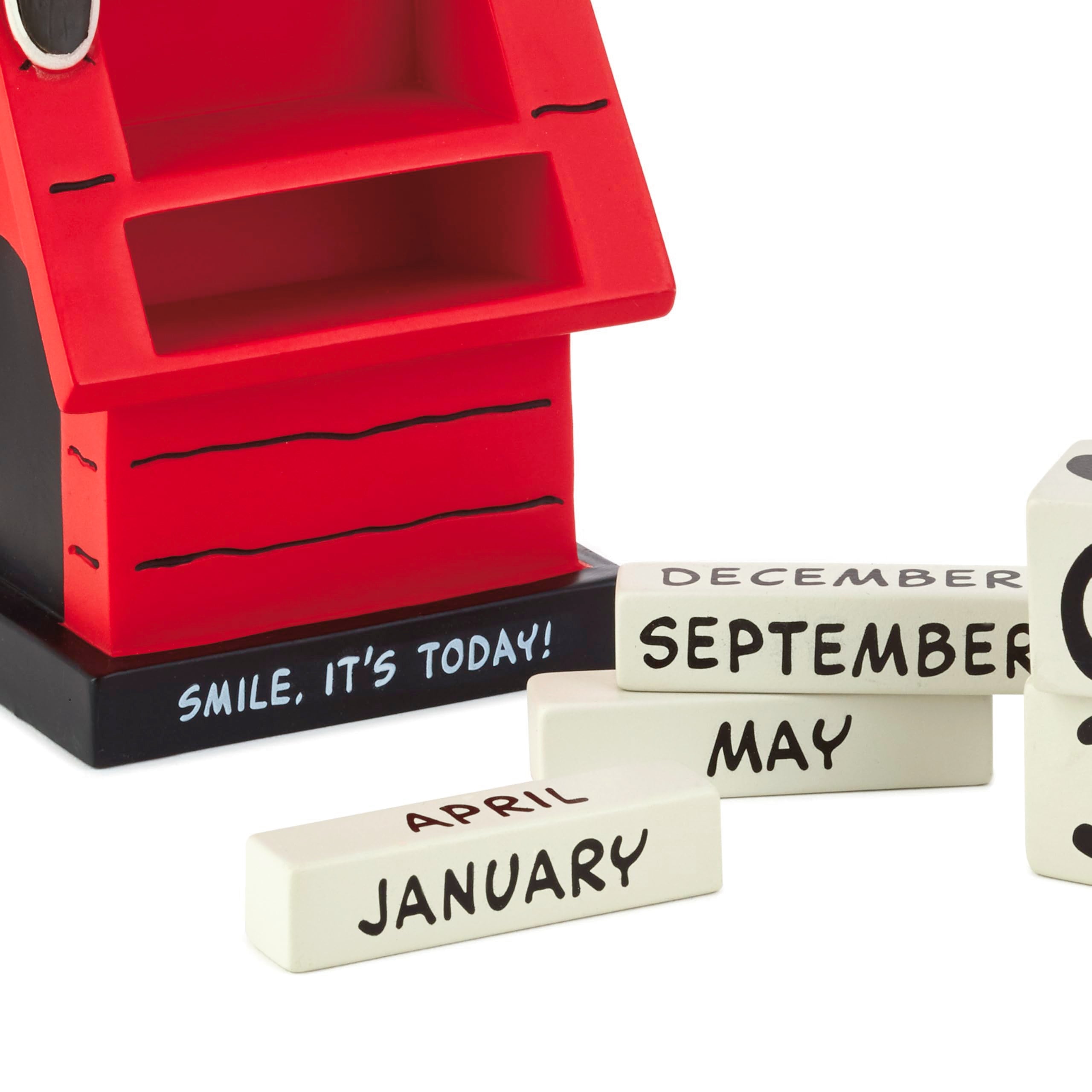 Hallmark SNOOPY & WOODSTOCK Perpetual Calendar | Resin Construction | H14.4cm x W8.4cm 5