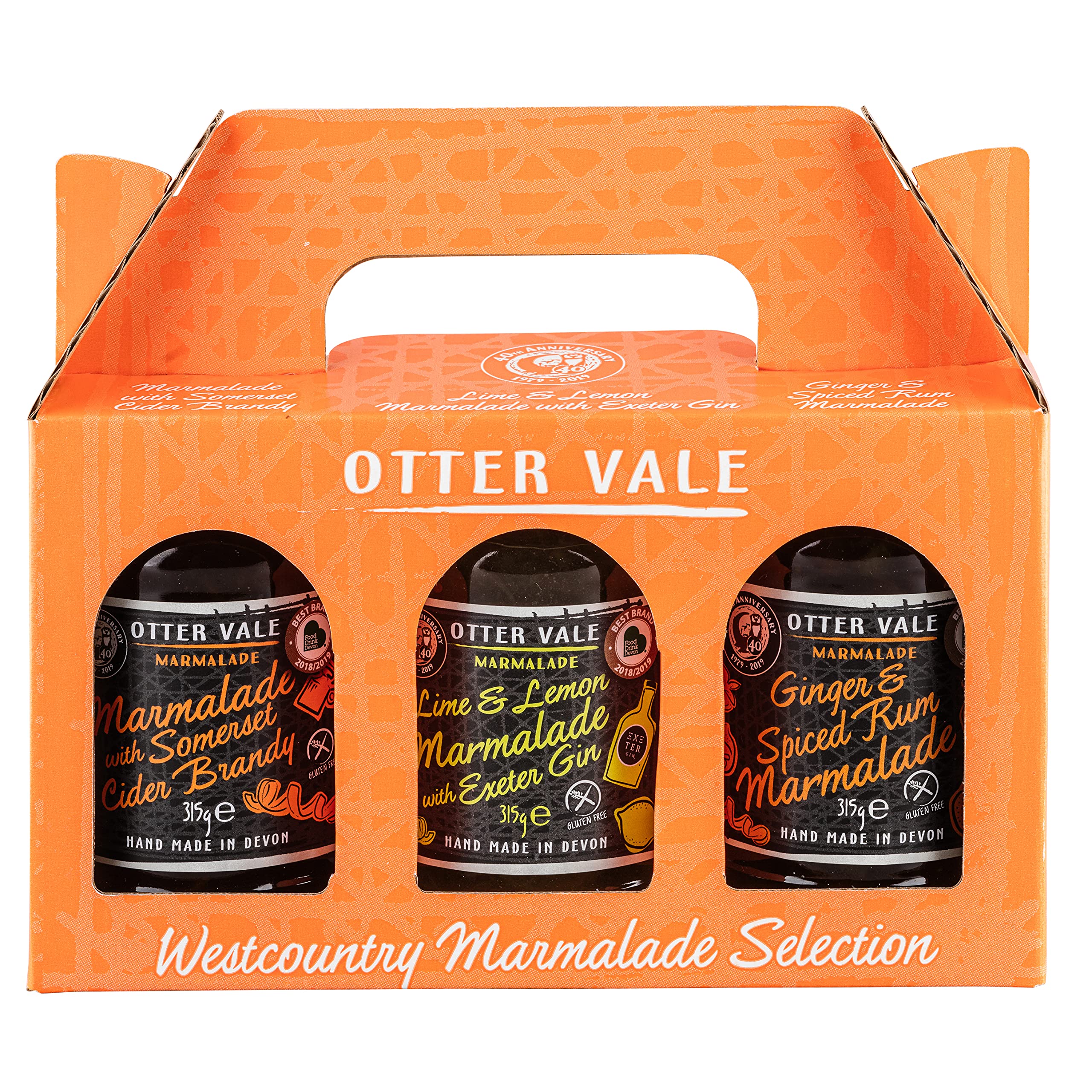 Otter Vale Marmalade Gift Pack - Three Handmade Flavours with Gin, Rum & Brandy 5