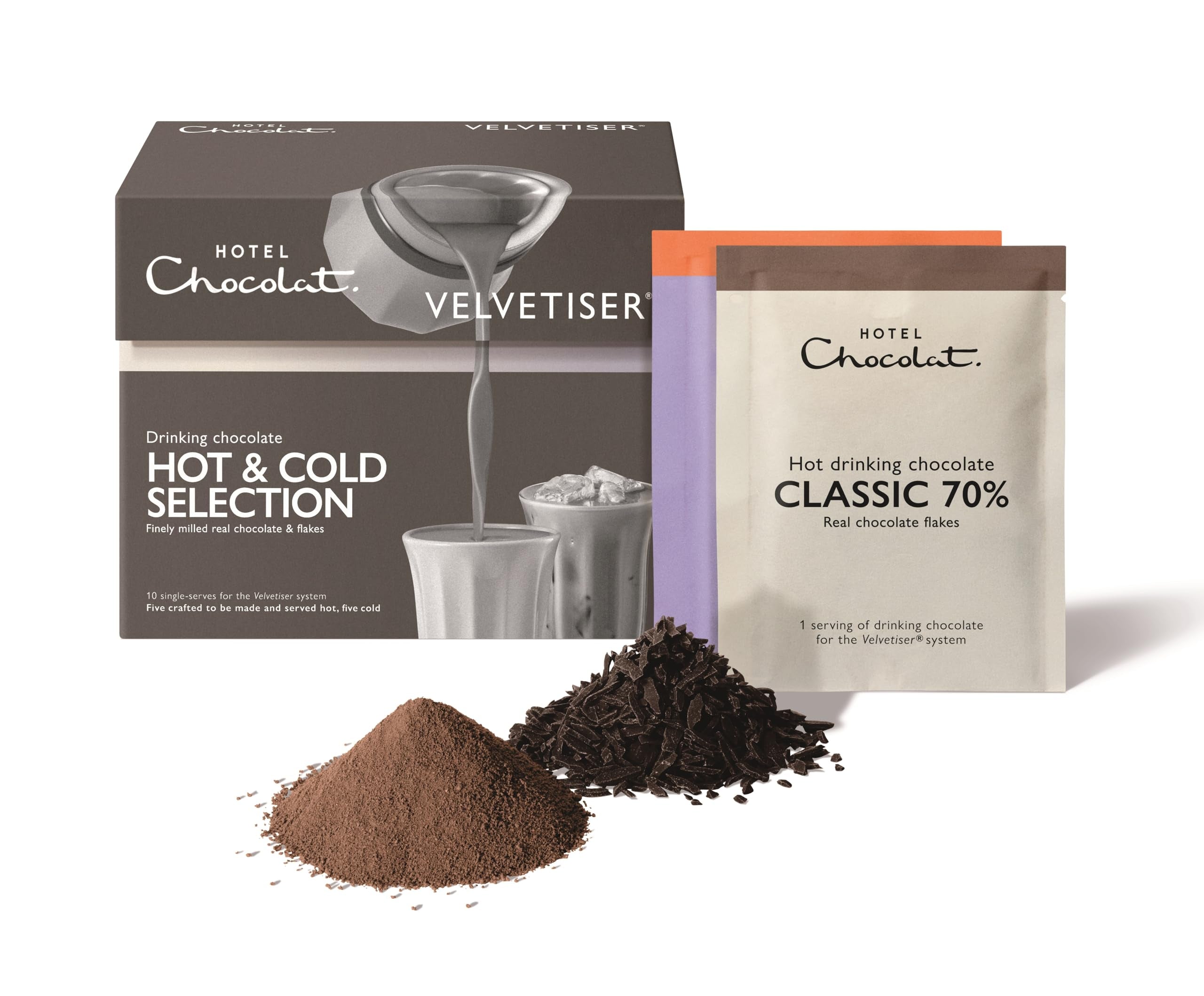 Hotel Chocolat Hot & Cold Drinking Chocolate Selection - 10 Sachets Variety Pack 3