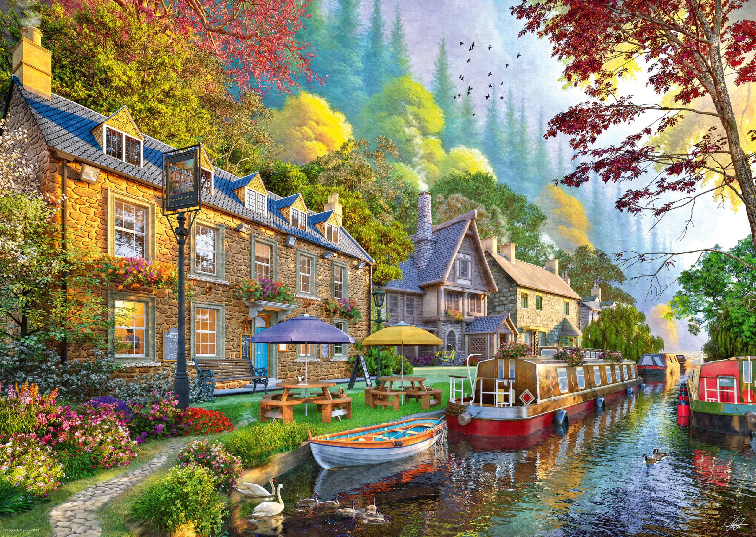 Ravensburger Down the Lane No. 6 Canal Side Lane Jigsaw Puzzle | 1000 Pieces | 70 x 50cm 1