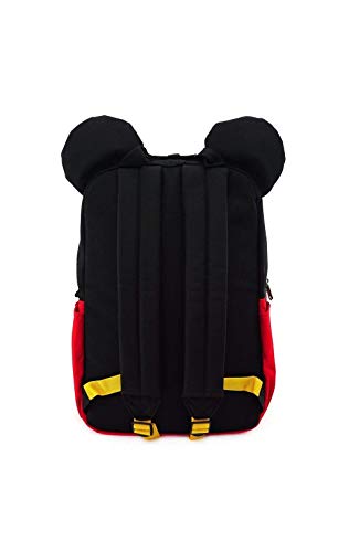 Mickey Mouse Loungefly - Mickey Cosplay Square Women Backpack Black-red-White, N