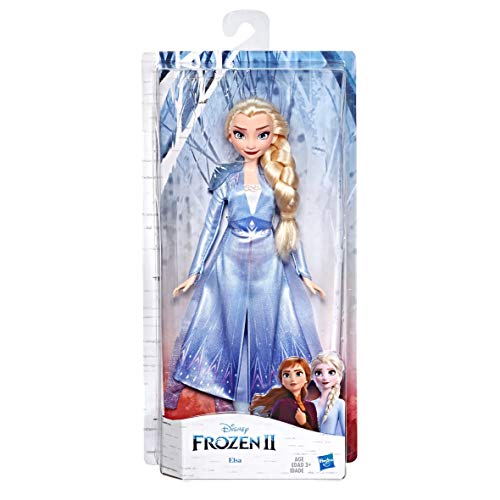 Disney Die Eiskönigin Elsa Modepuppe mit langen blonden Haaren und blauem Outfit