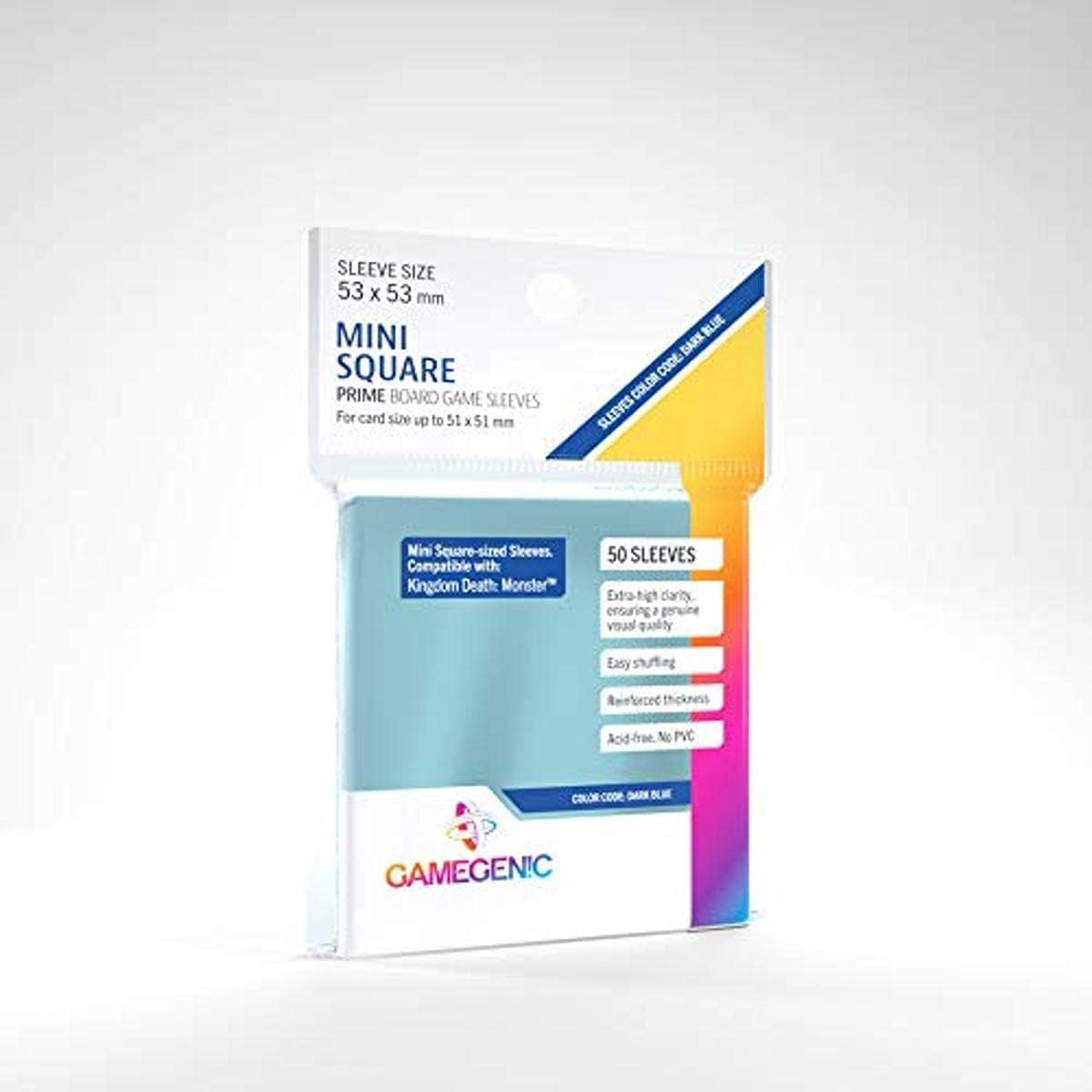 GAMEGEN!C Prime Mini Square-Sized Sleeves 53 x 53 mm (50) Clear