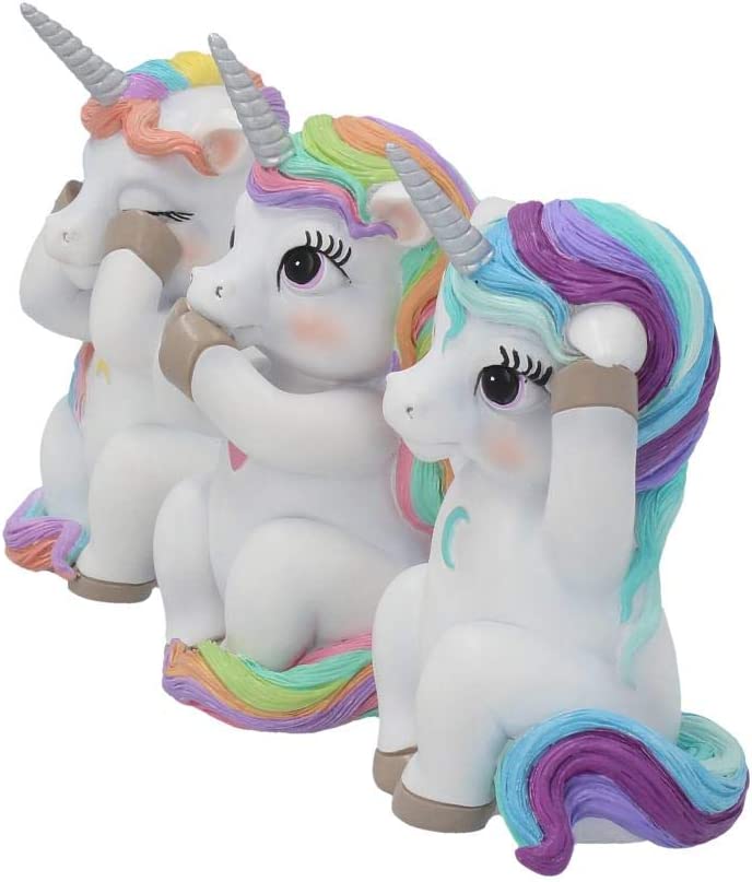 Nemesis Now Animal Collections - Three Wise Cutiecorns Figurine Set Resin Statue 4