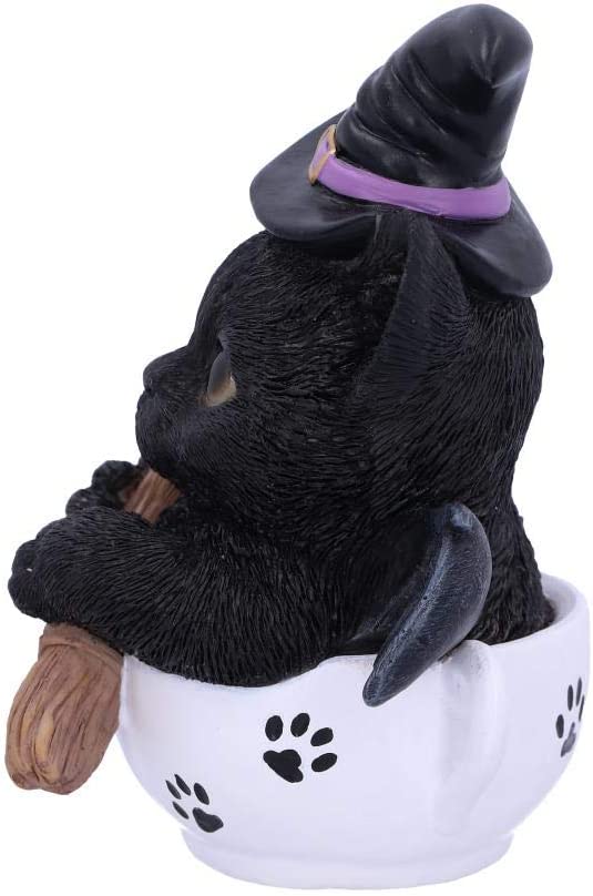 Nemesis Now Kit-teacup - Witch Cat Figurine in Teacup Polyresin Collectible