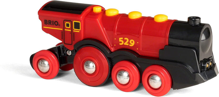 BRIO World Mighty Red Action Locomotive - Battery-Powered Train for Kids 3 Years Up