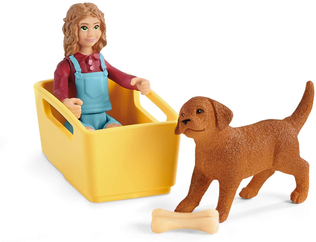 Schleich 42543 Farm World Welpenwagenfahrt