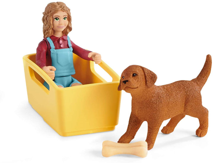 Schleich 42543 Farm World Welpenwagenfahrt