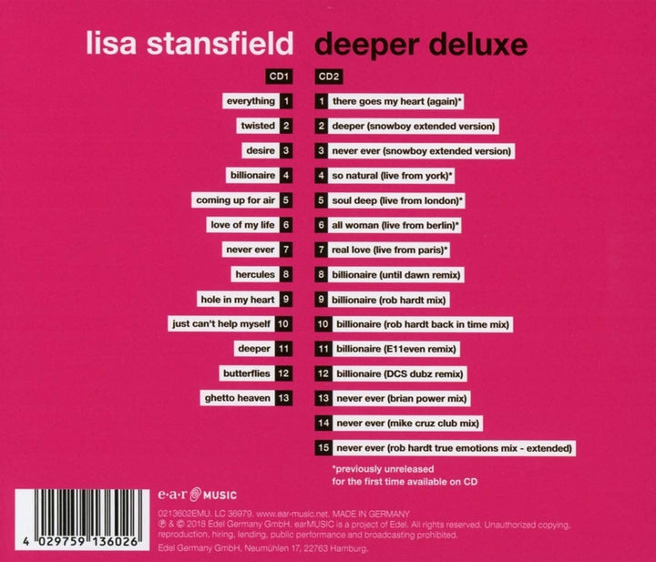 Lisa Stansfield – Deeper (Deluxe) [Audio-CD]