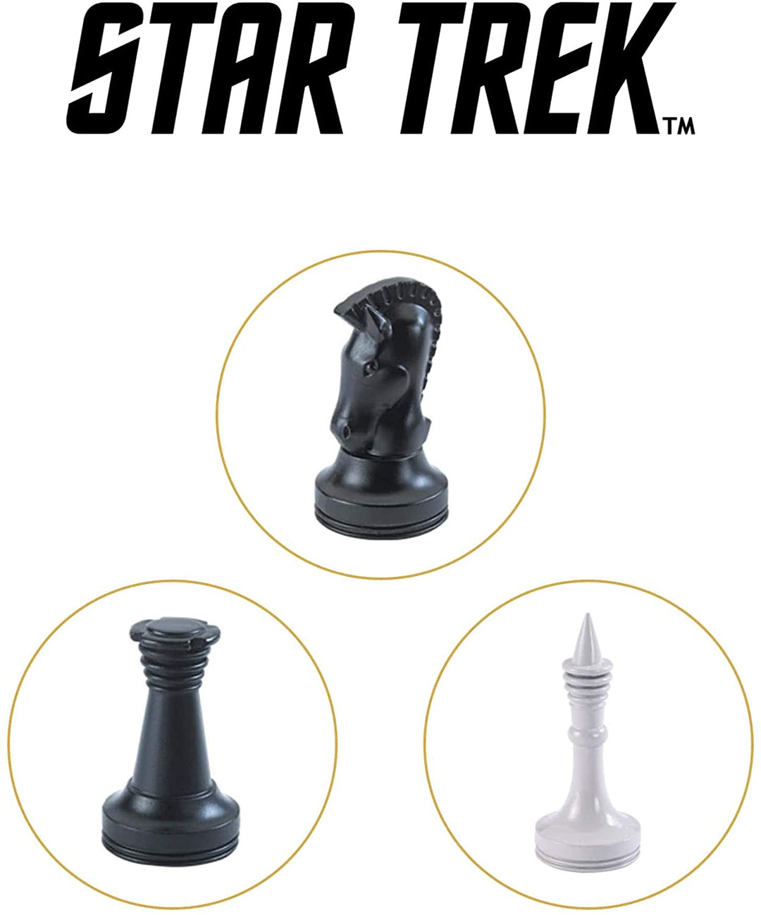 The Noble Collection Star Trek Tri-Dimensional Chess Set Replica with Acrylic Boards & Rule Book