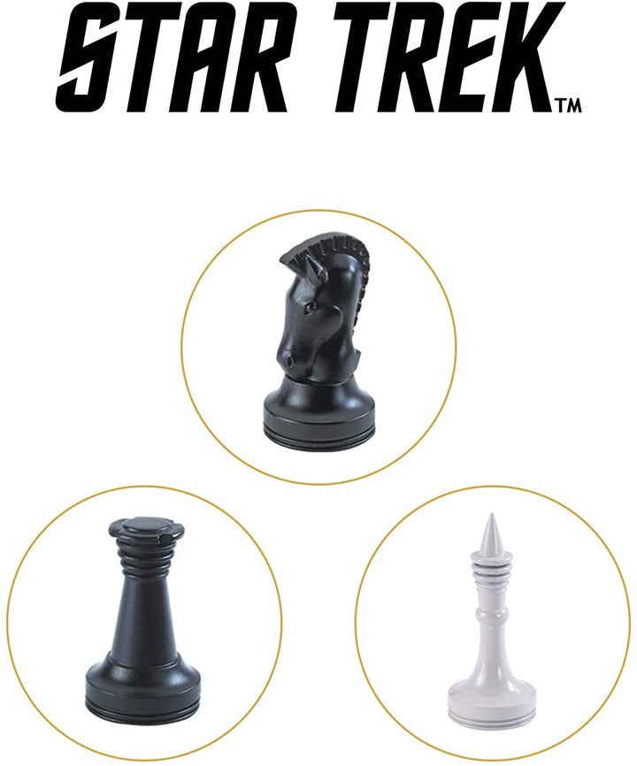 The Noble Collection Star Trek Tri-Dimensional Chess Set Replica with Acrylic Boards & Rule Book