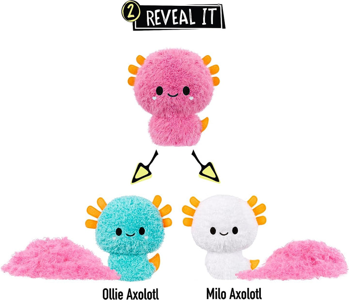 Fluffie Stuffiez Small Collectible Axolotl Plush - 3 Ways to Play for Kids 4+