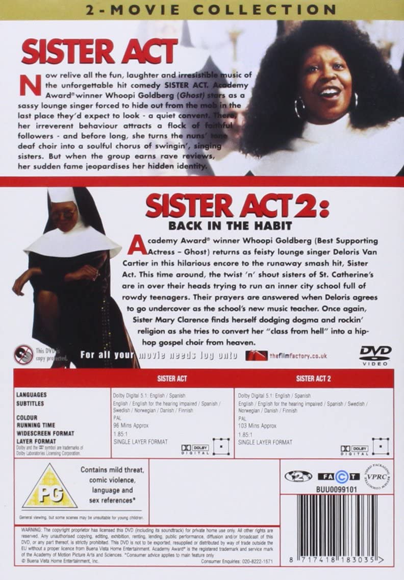 Sister Act / Sister Act 2: Back in the Habit - Comedy Music Double Feature [DVD] 2