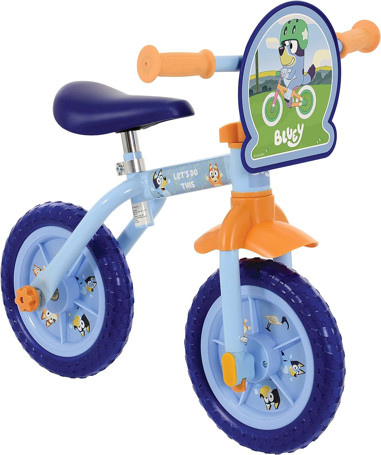 Bluey 2in1 10" Training Bike - Convertible Balance & Pedal Bike for Kids 2